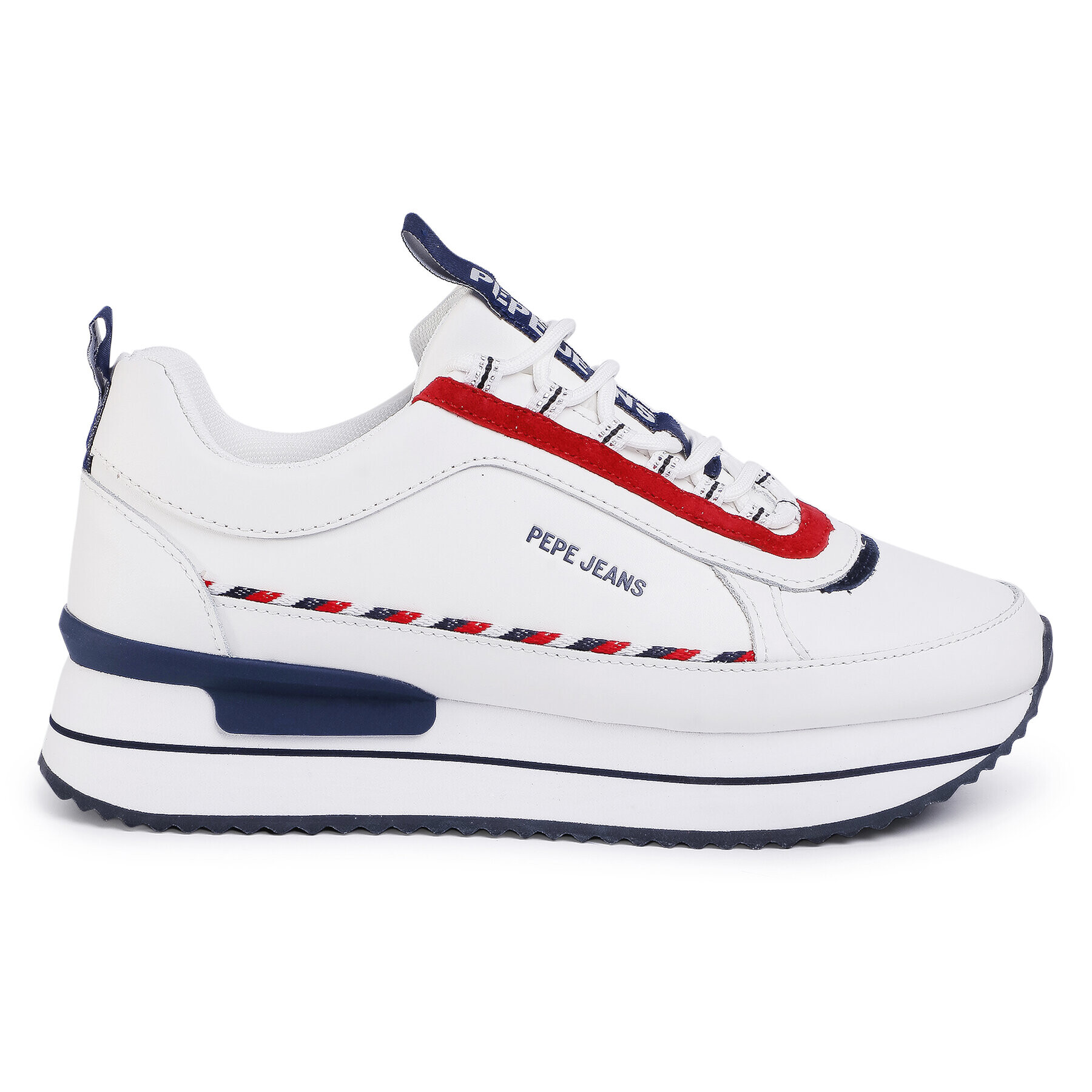 Pepe Jeans Сникърси Rusper Nine PLS30993 Бял - Pepit.bg