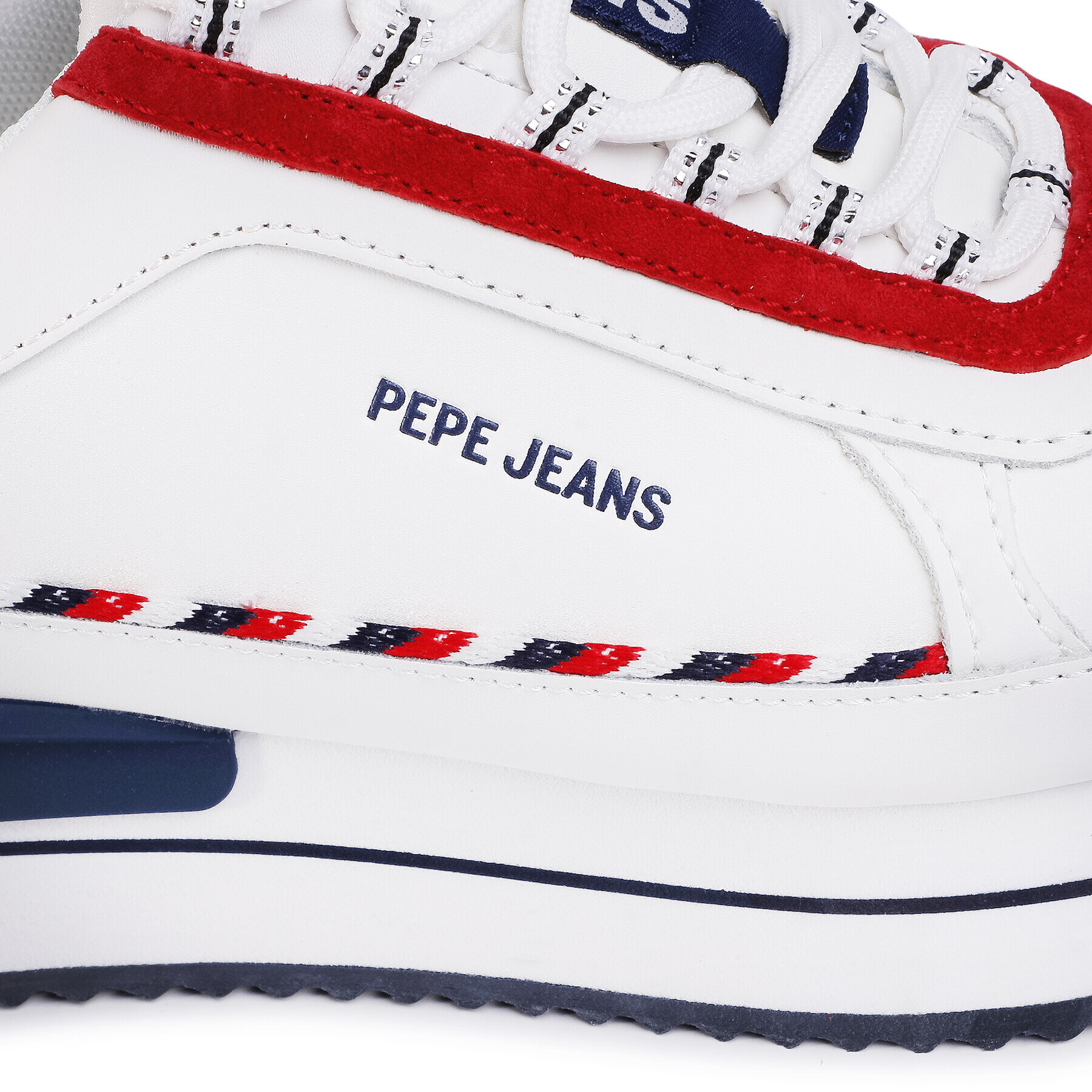 Pepe Jeans Сникърси Rusper Nine PLS30993 Бял - Pepit.bg