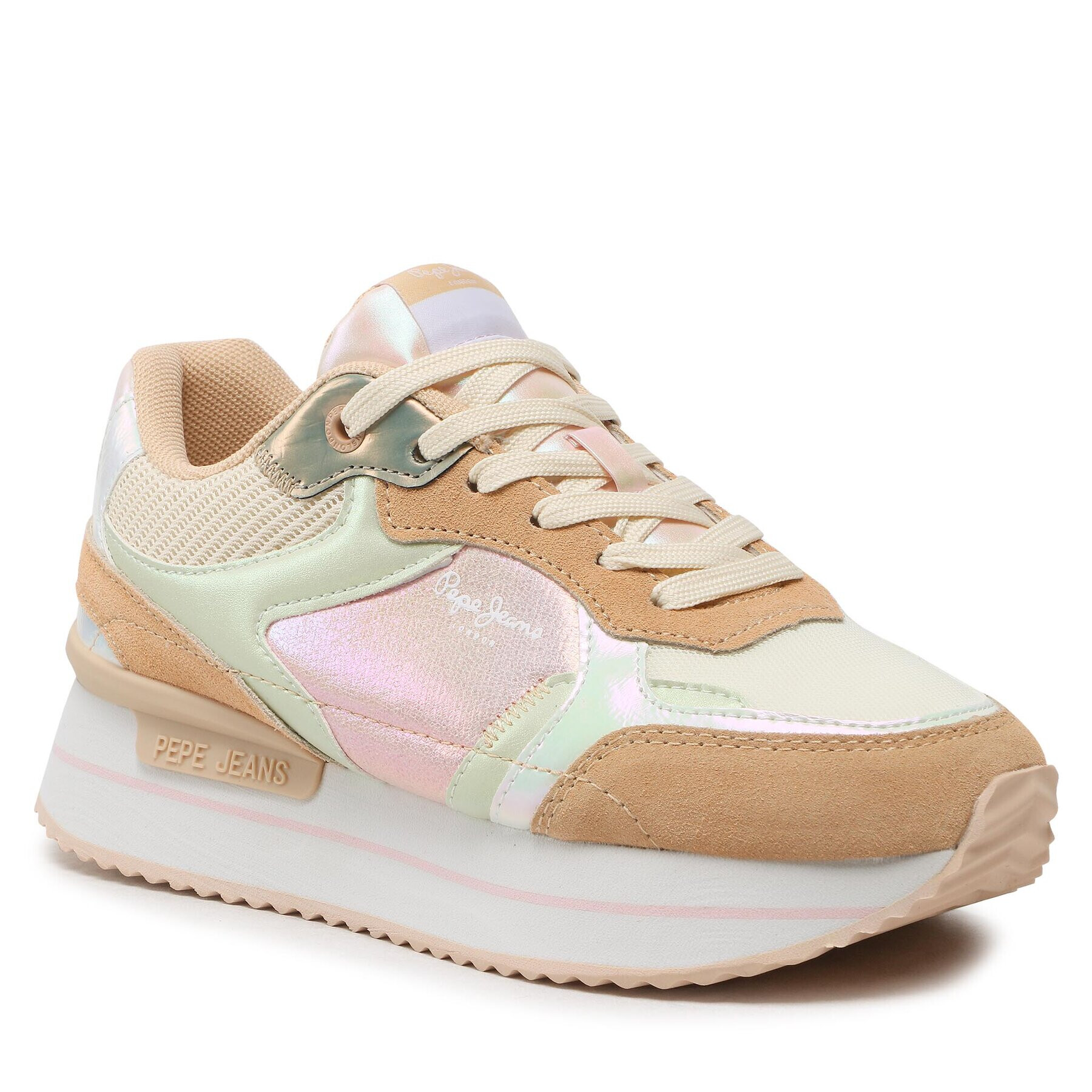 Pepe Jeans Сникърси Rusper Pearl PLS31478 Бежов - Pepit.bg