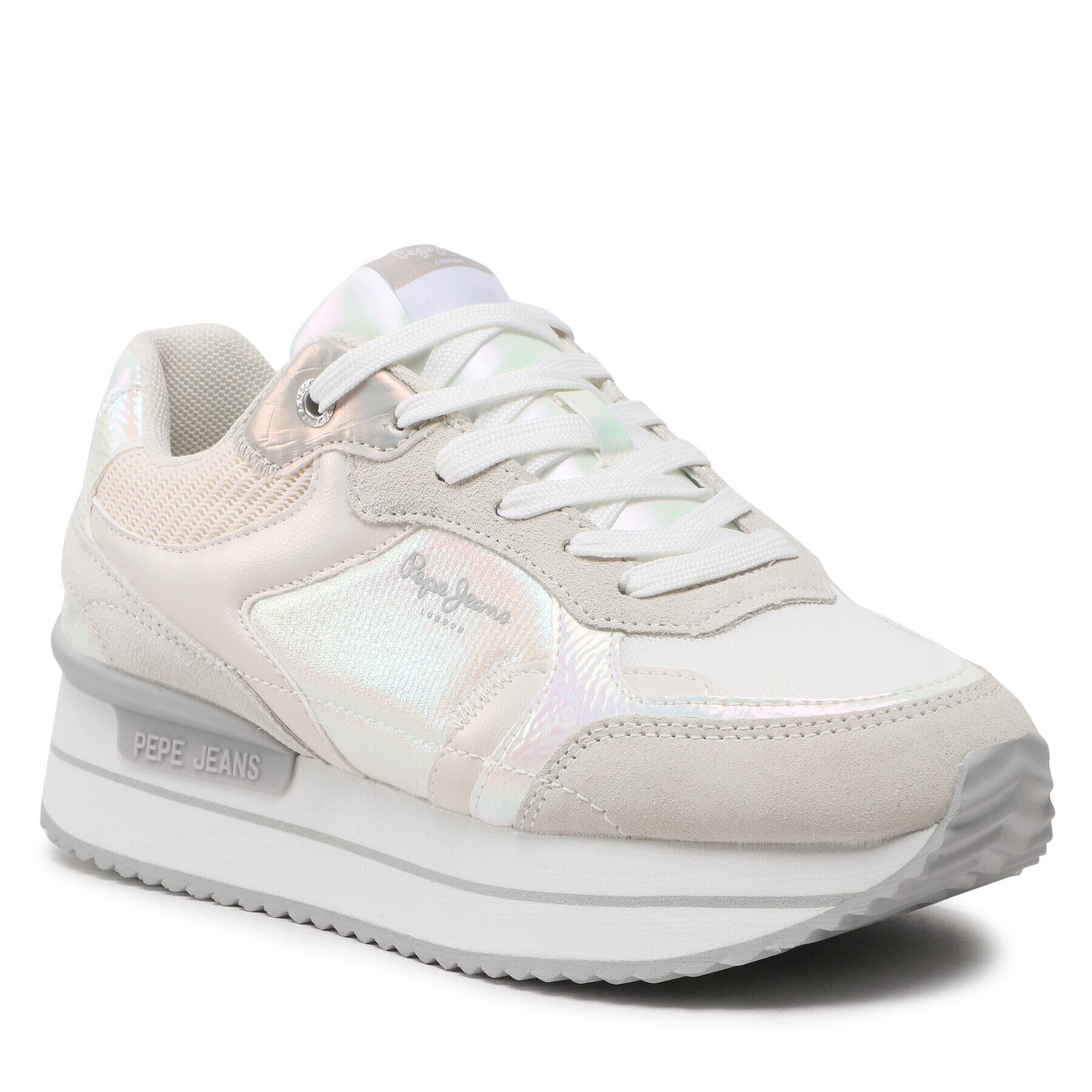 Pepe Jeans Сникърси Rusper Pearl PLS31478 Бял - Pepit.bg