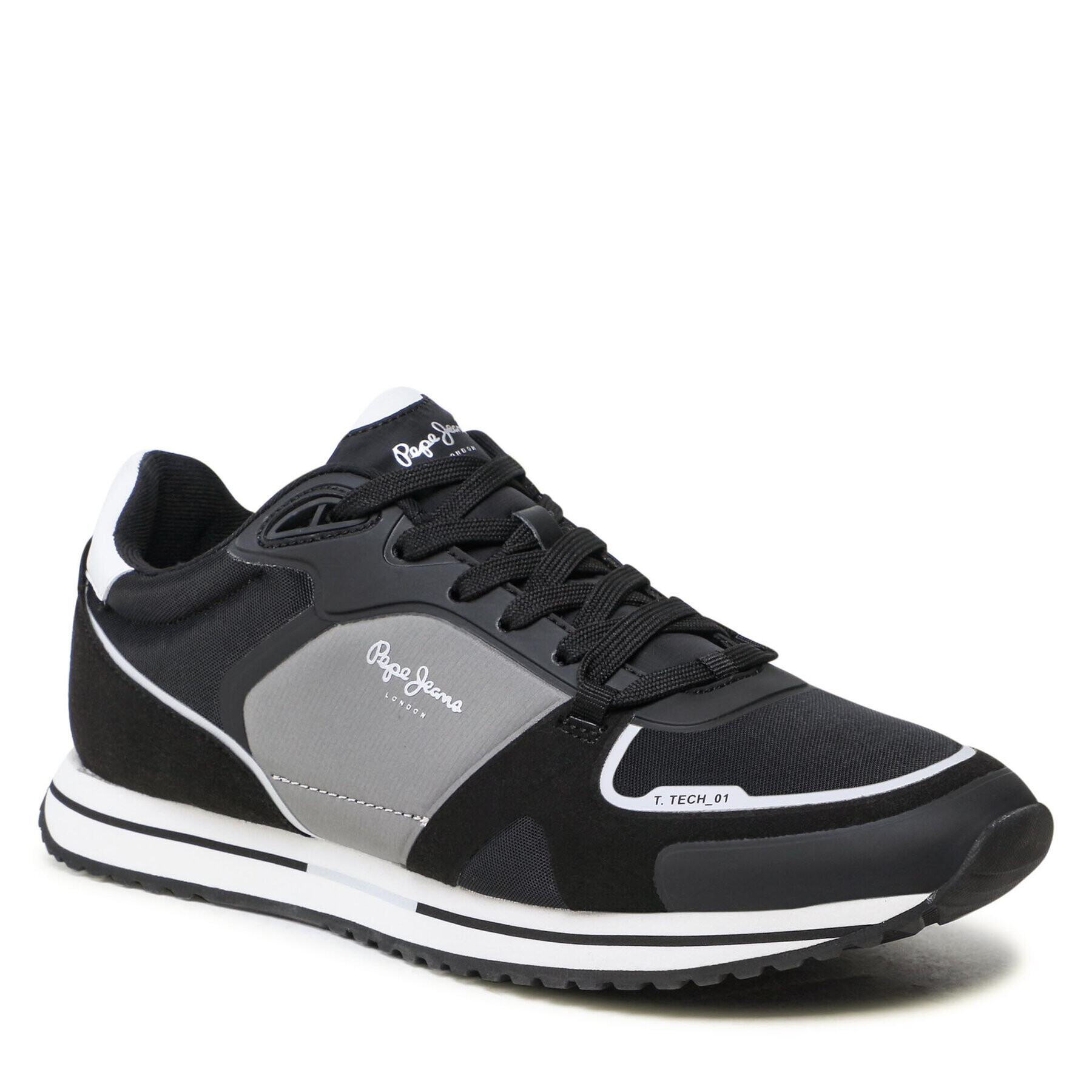 Pepe Jeans Сникърси Tour Tech 01 PMS30774 Черен - Pepit.bg