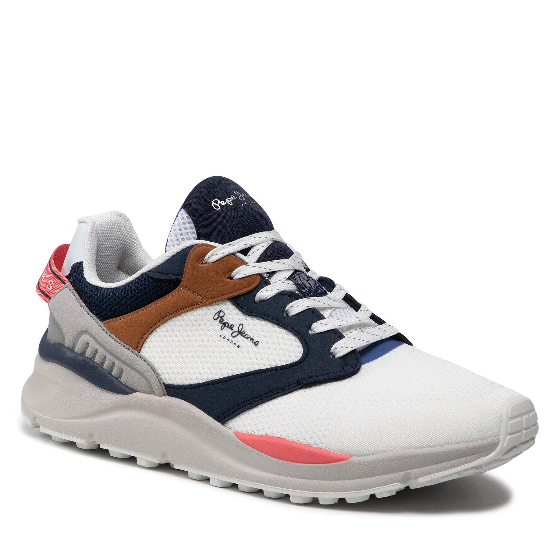 Pepe Jeans Сникърси Trail Knit 22 PMS30835 Бял - Pepit.bg
