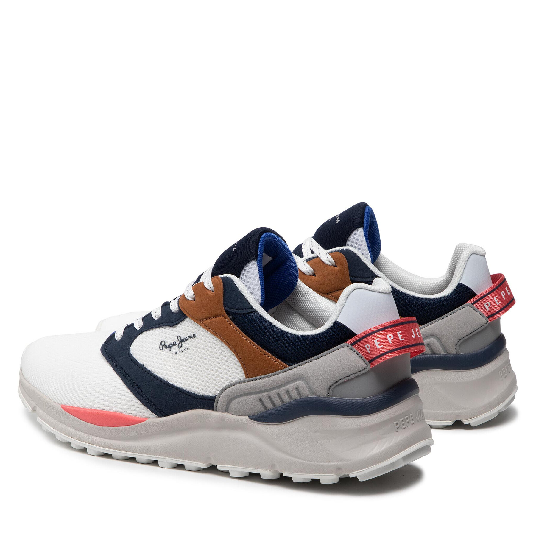 Pepe Jeans Сникърси Trail Knit 22 PMS30835 Бял - Pepit.bg