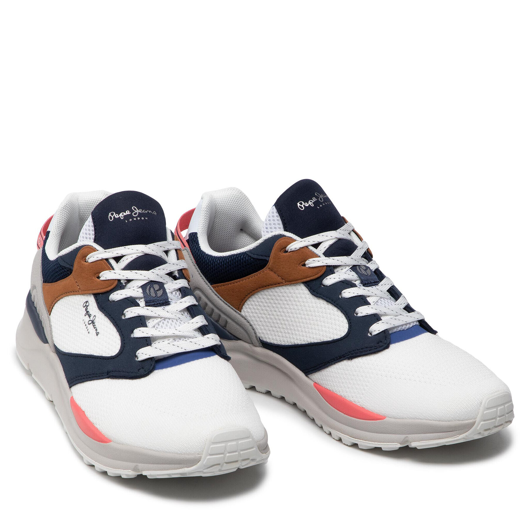 Pepe Jeans Сникърси Trail Knit 22 PMS30835 Бял - Pepit.bg