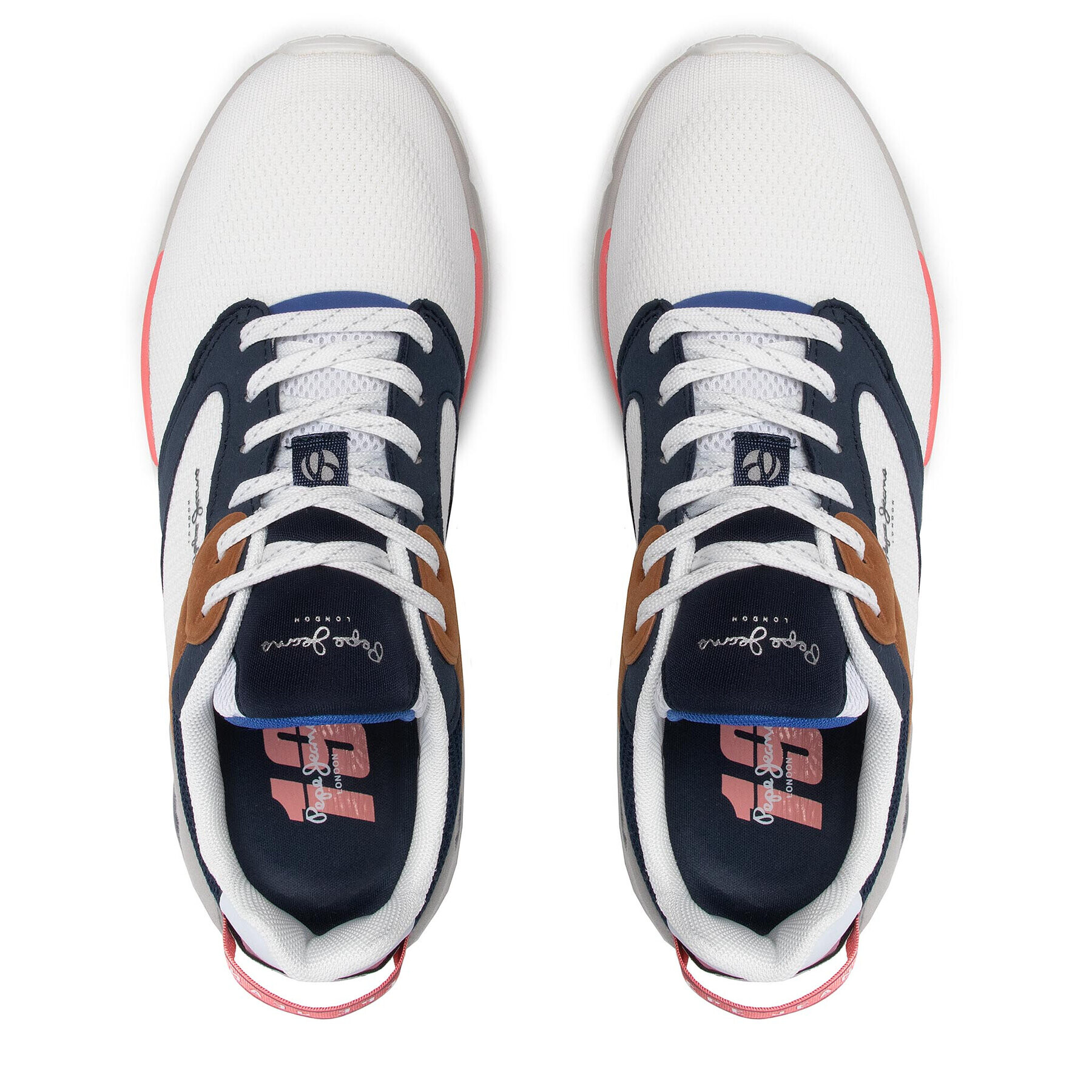 Pepe Jeans Сникърси Trail Knit 22 PMS30835 Бял - Pepit.bg