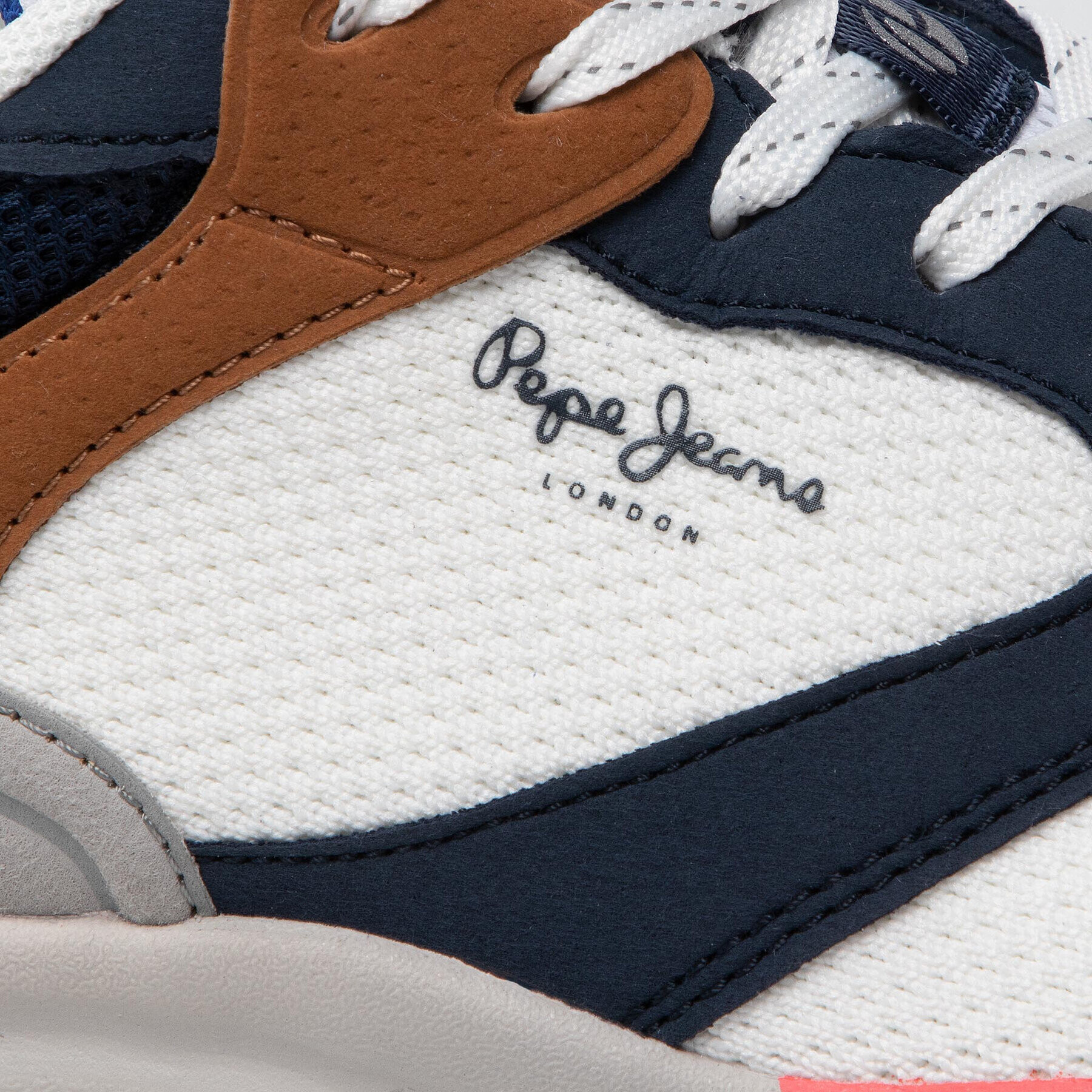 Pepe Jeans Сникърси Trail Knit 22 PMS30835 Бял - Pepit.bg