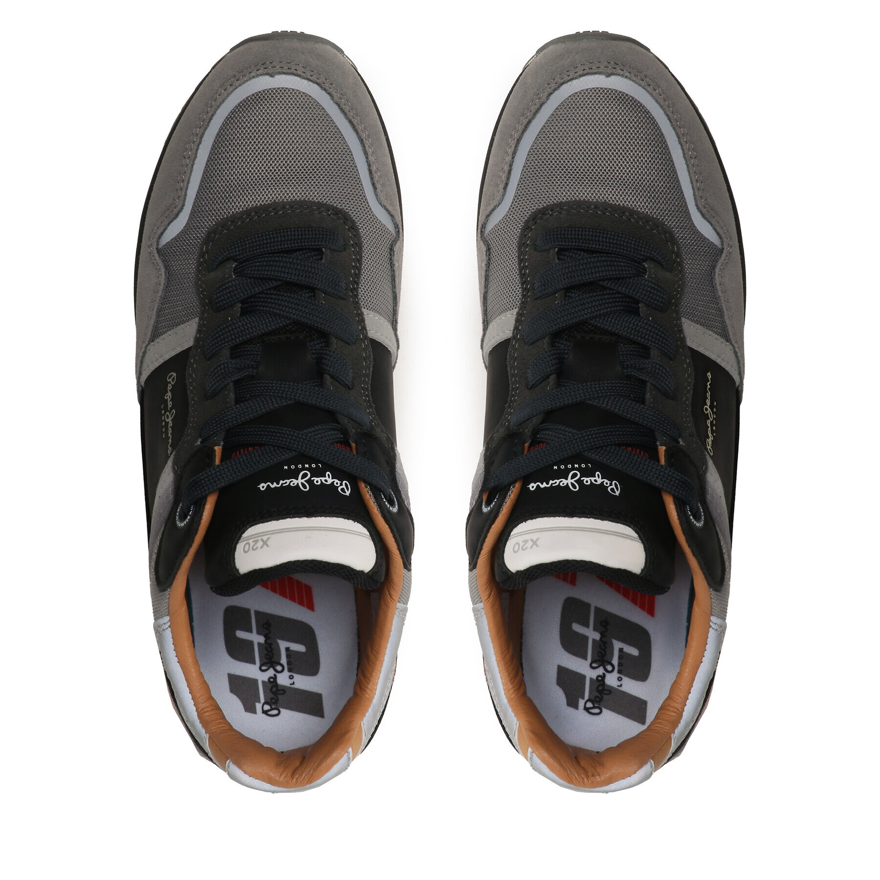 Pepe Jeans Сникърси X20 Basic Urban PMS30783 Сив - Pepit.bg