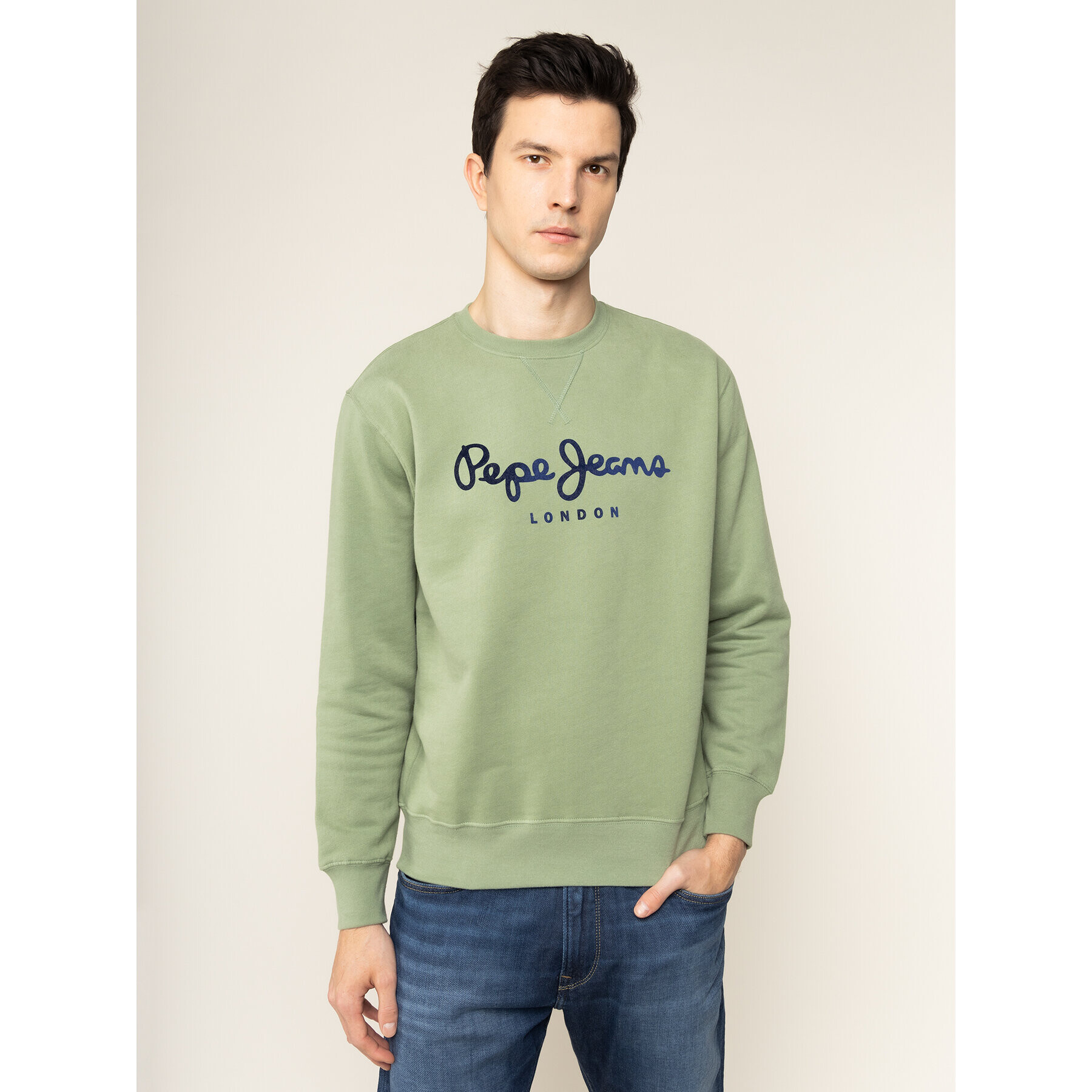 Pepe Jeans Суитшърт Albert PM581721 Зелен Regular Fit - Pepit.bg