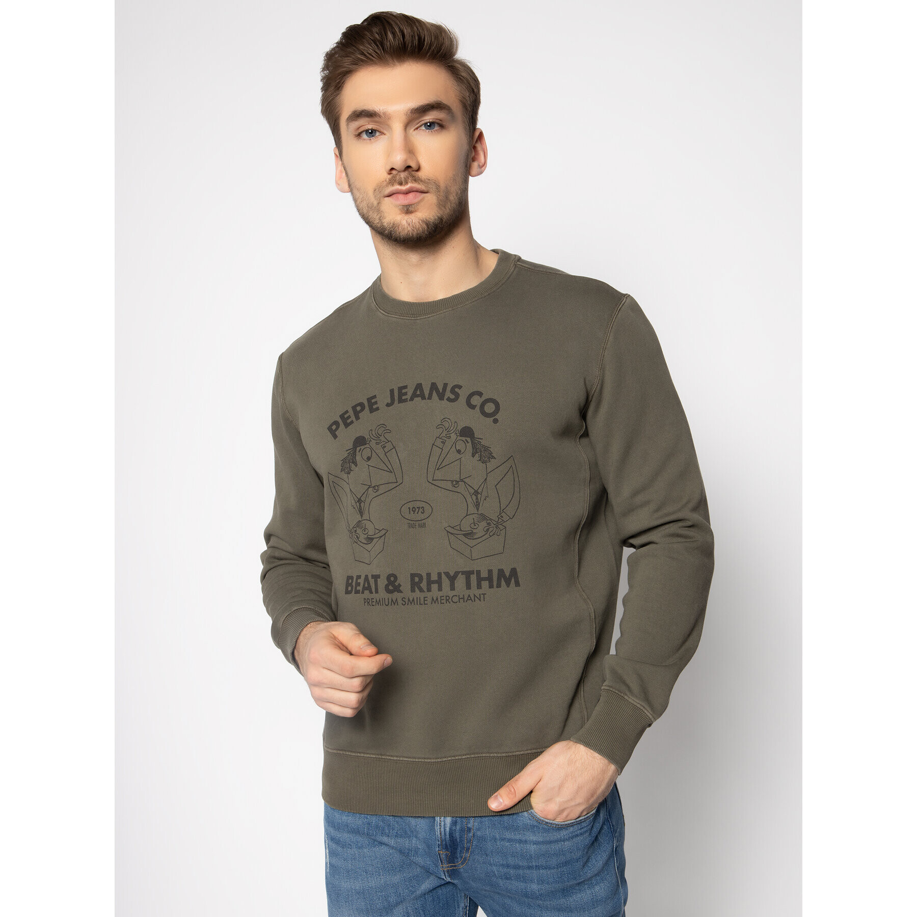 Pepe Jeans Суитшърт Alexis PM581715 Зелен Regular Fit - Pepit.bg