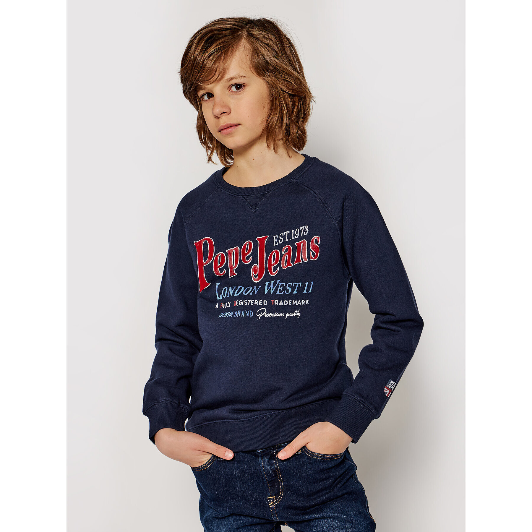Pepe Jeans Суитшърт Arthur PB581260 Тъмносин Regular Fit - Pepit.bg