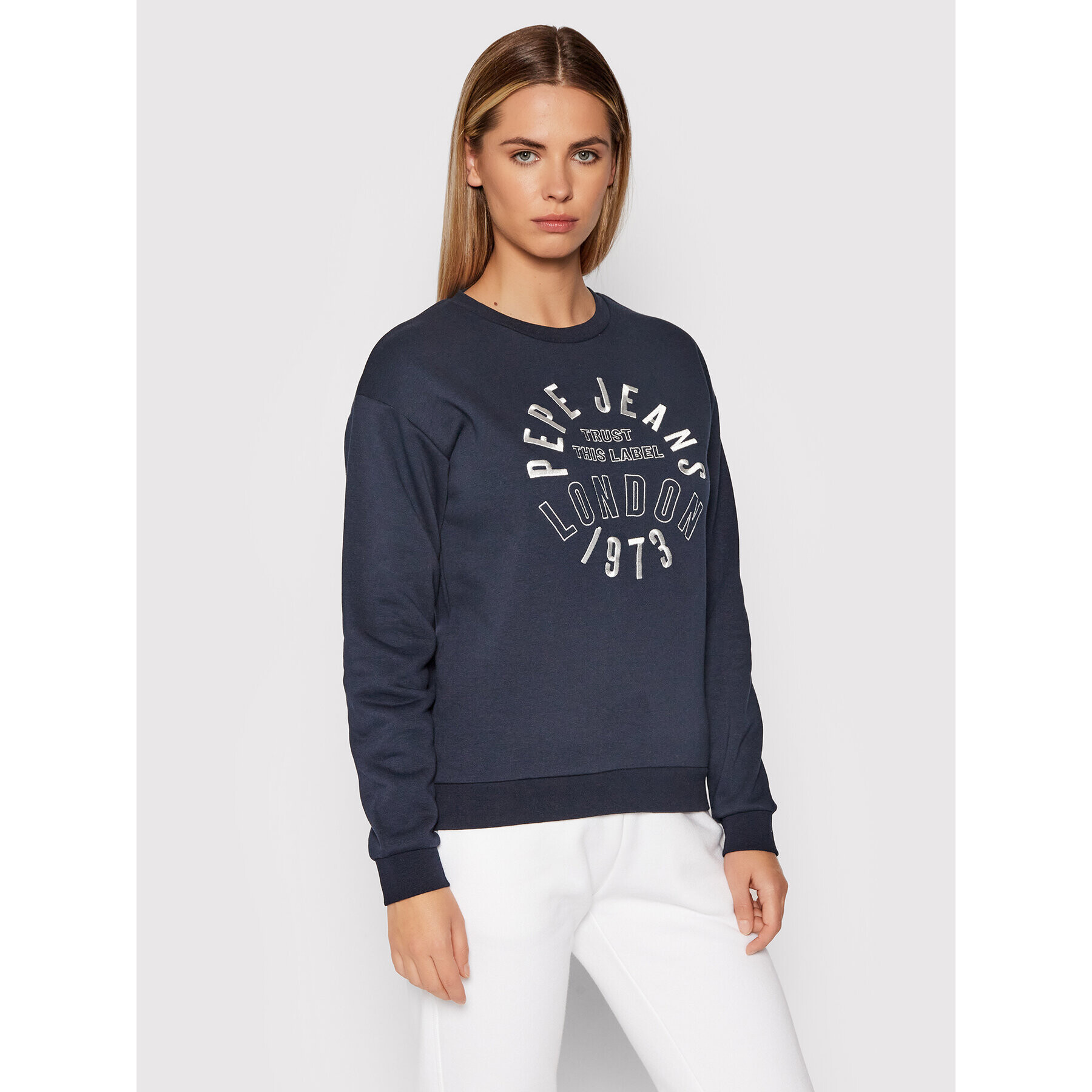 Pepe Jeans Суитшърт Bertie PL581112 Тъмносин Regular Fit - Pepit.bg