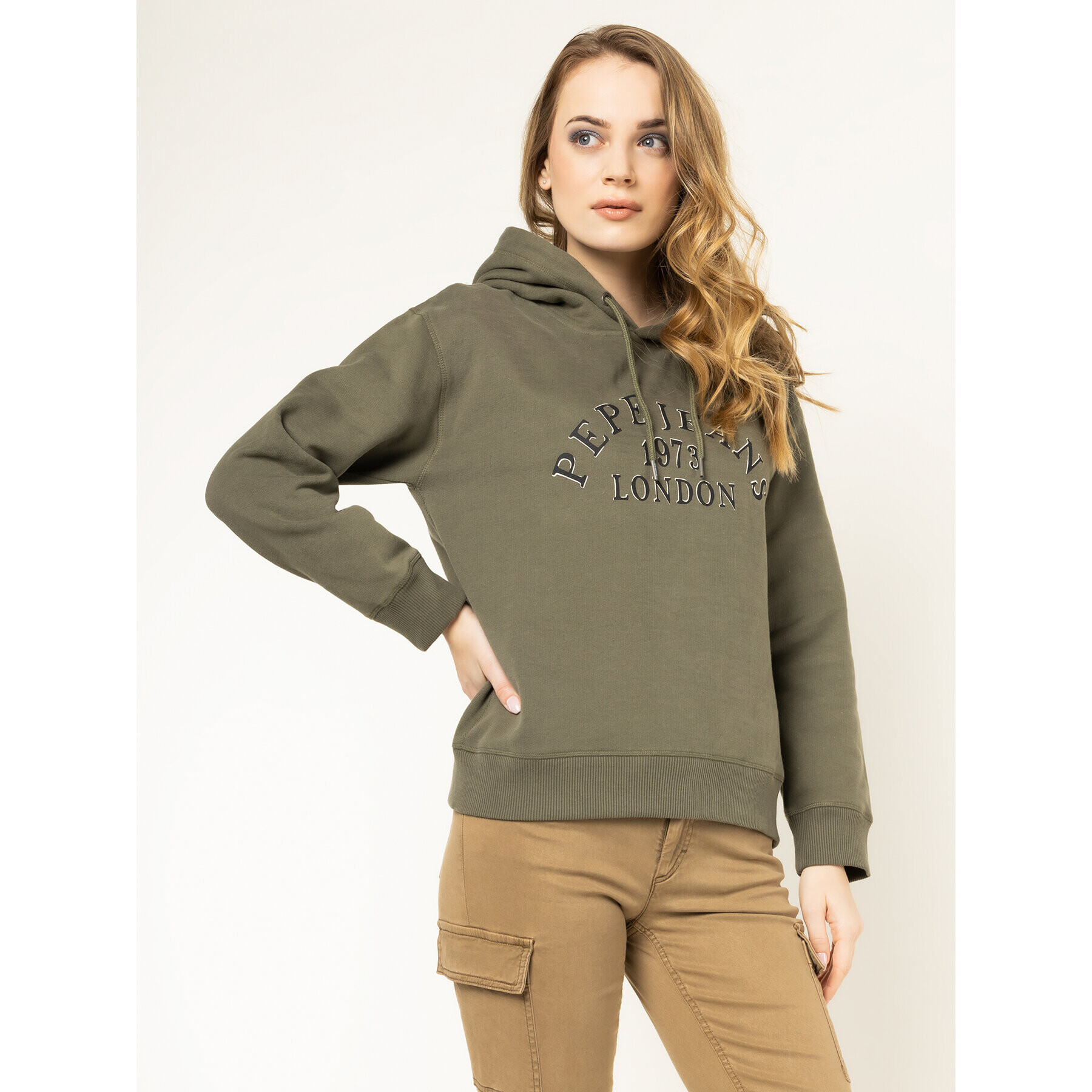 Pepe Jeans Суитшърт Bibi PL580913 Зелен Regular Fit - Pepit.bg
