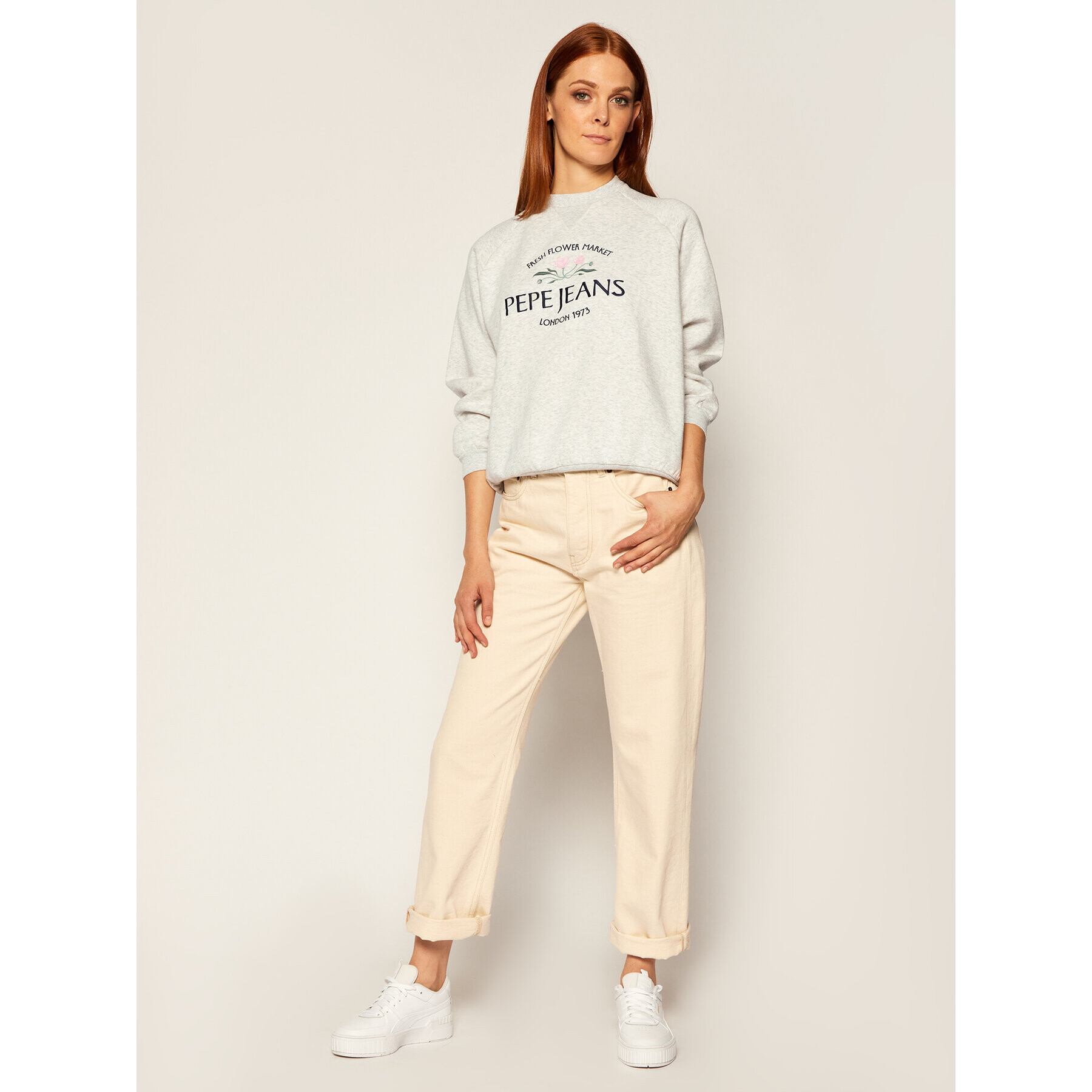 Pepe Jeans Суитшърт Bindy PL580977 Сив Regular Fit - Pepit.bg