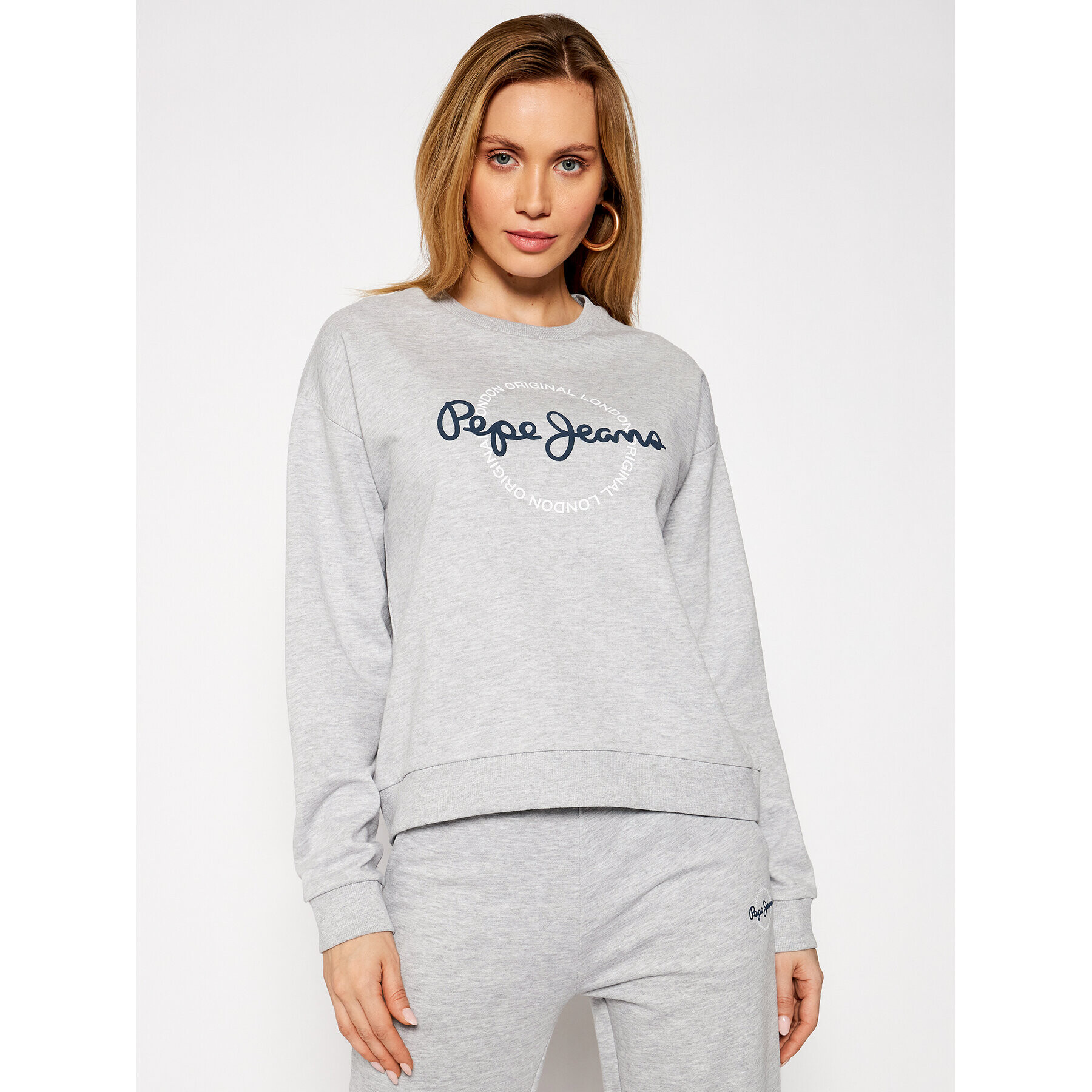 Pepe Jeans Суитшърт Blanca PL581078 Сив Regular Fit - Pepit.bg