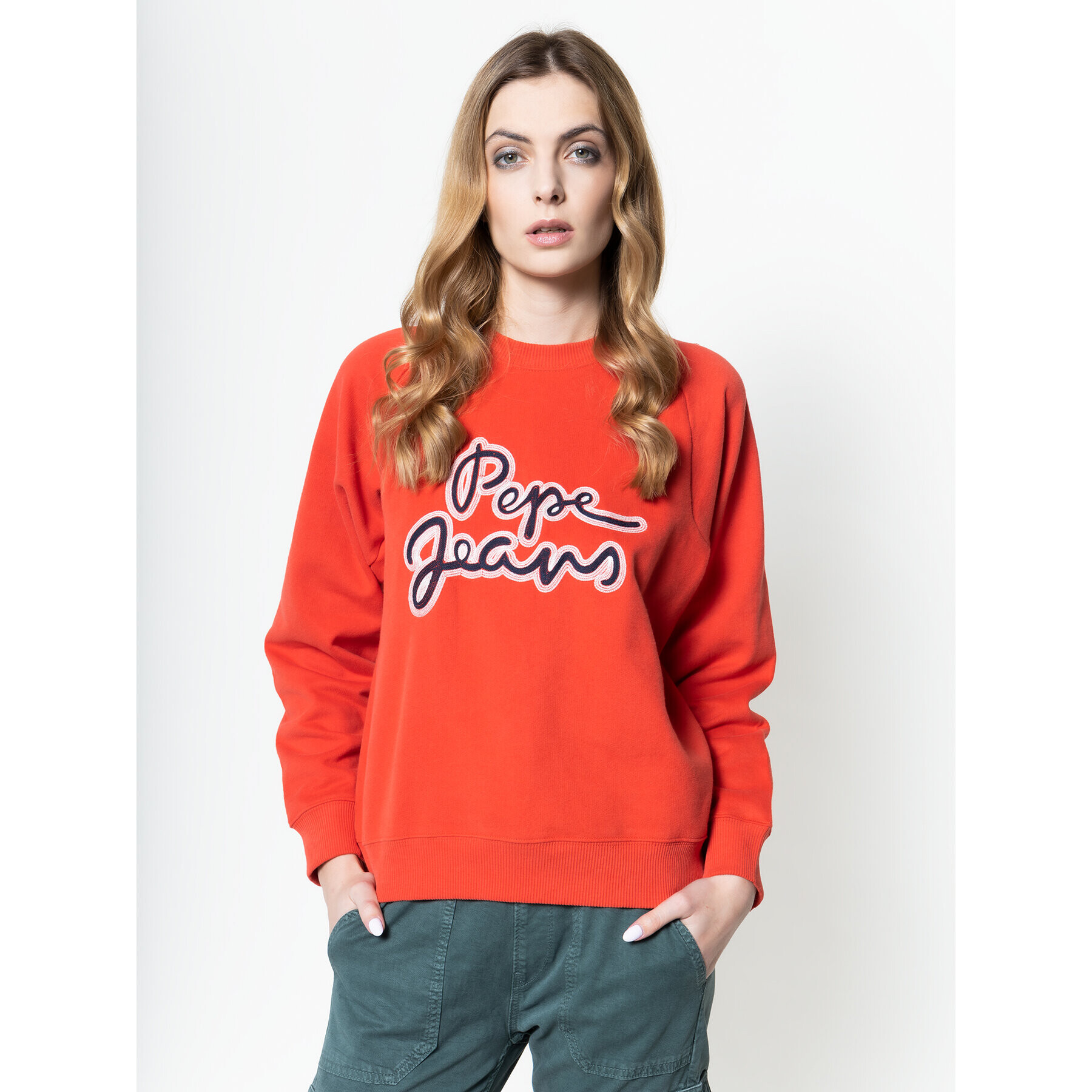 Pepe Jeans Суитшърт Bonnie PL580915 Червен Regular Fit - Pepit.bg