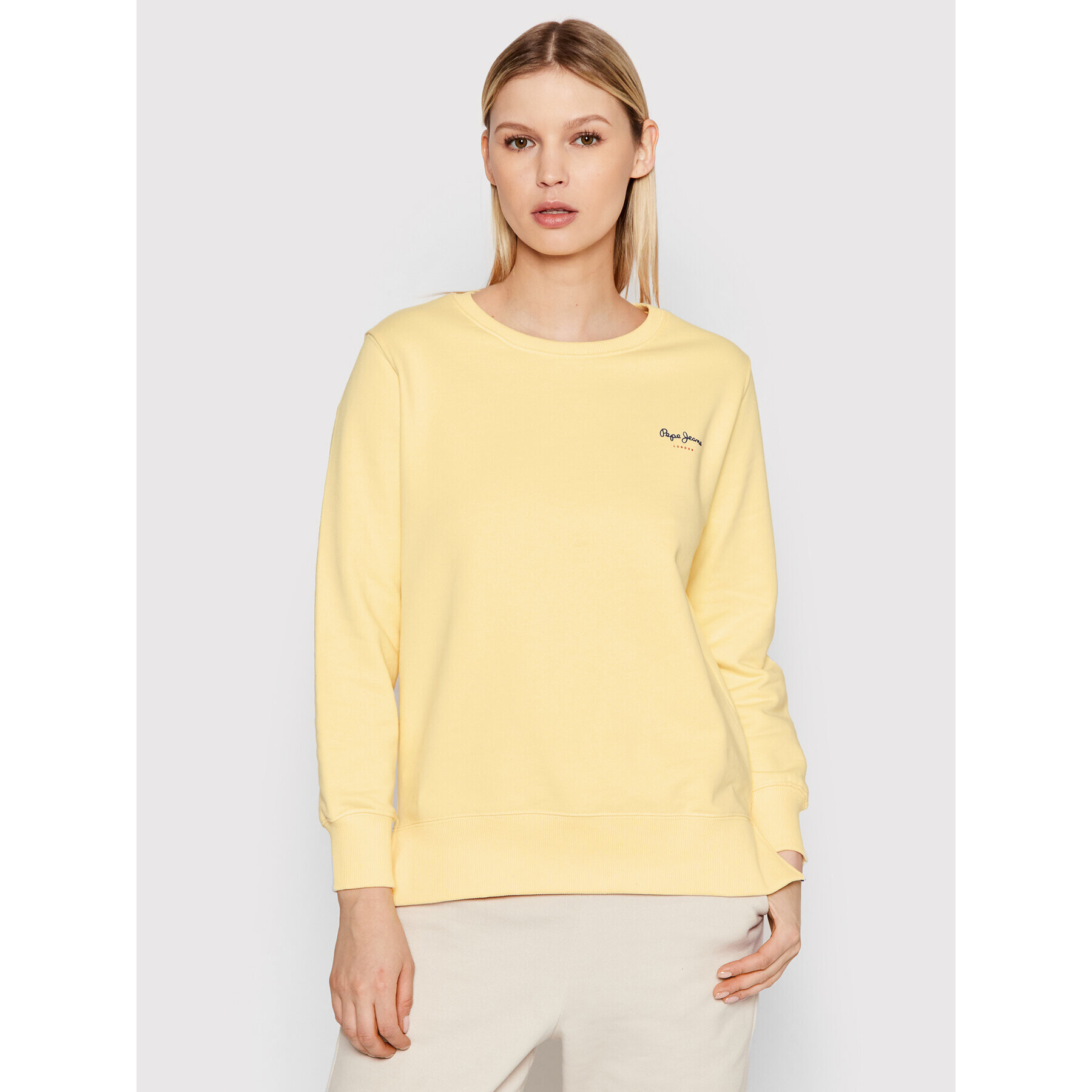 Pepe Jeans Суитшърт Calista PL581189 Жълт Regular Fit - Pepit.bg