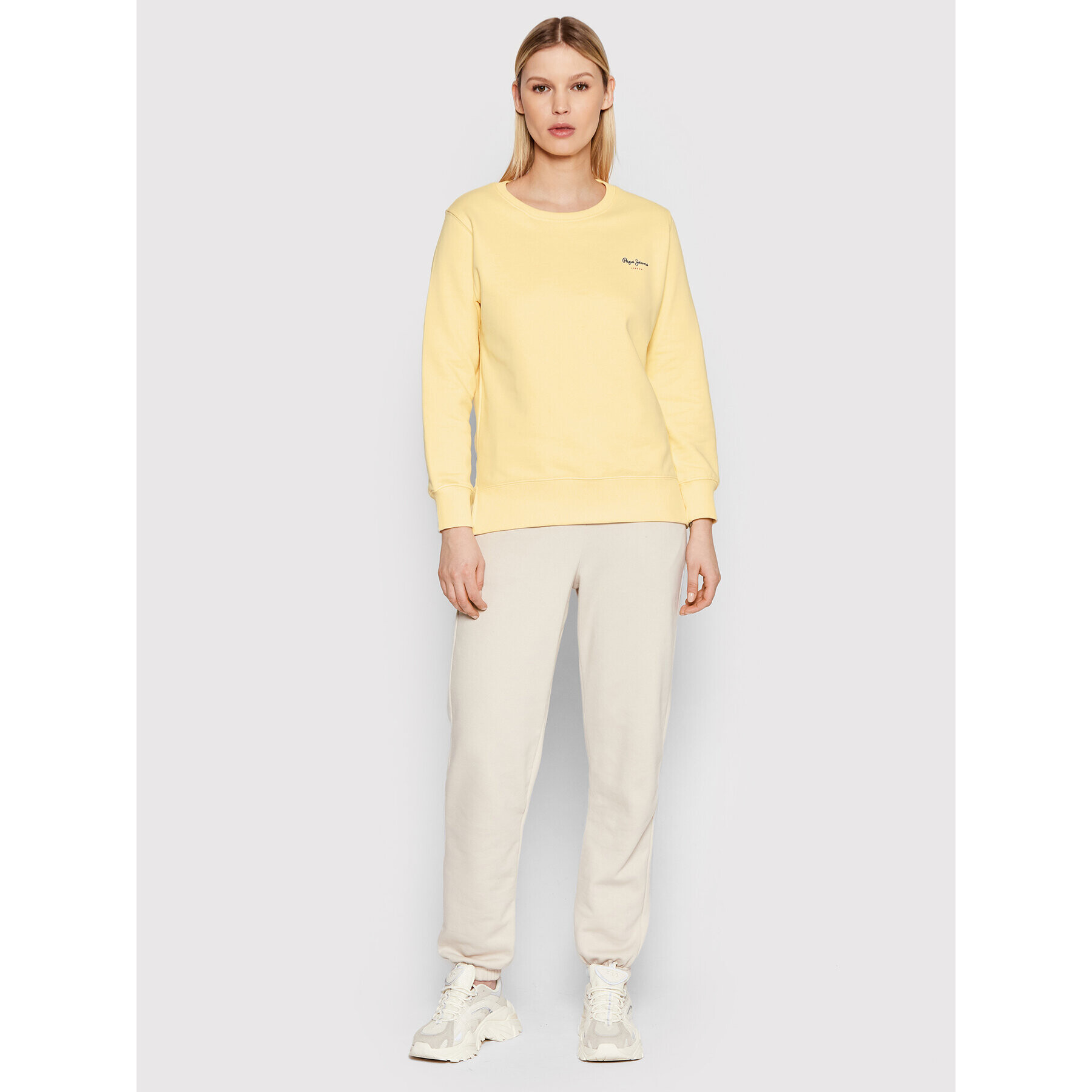 Pepe Jeans Суитшърт Calista PL581189 Жълт Regular Fit - Pepit.bg
