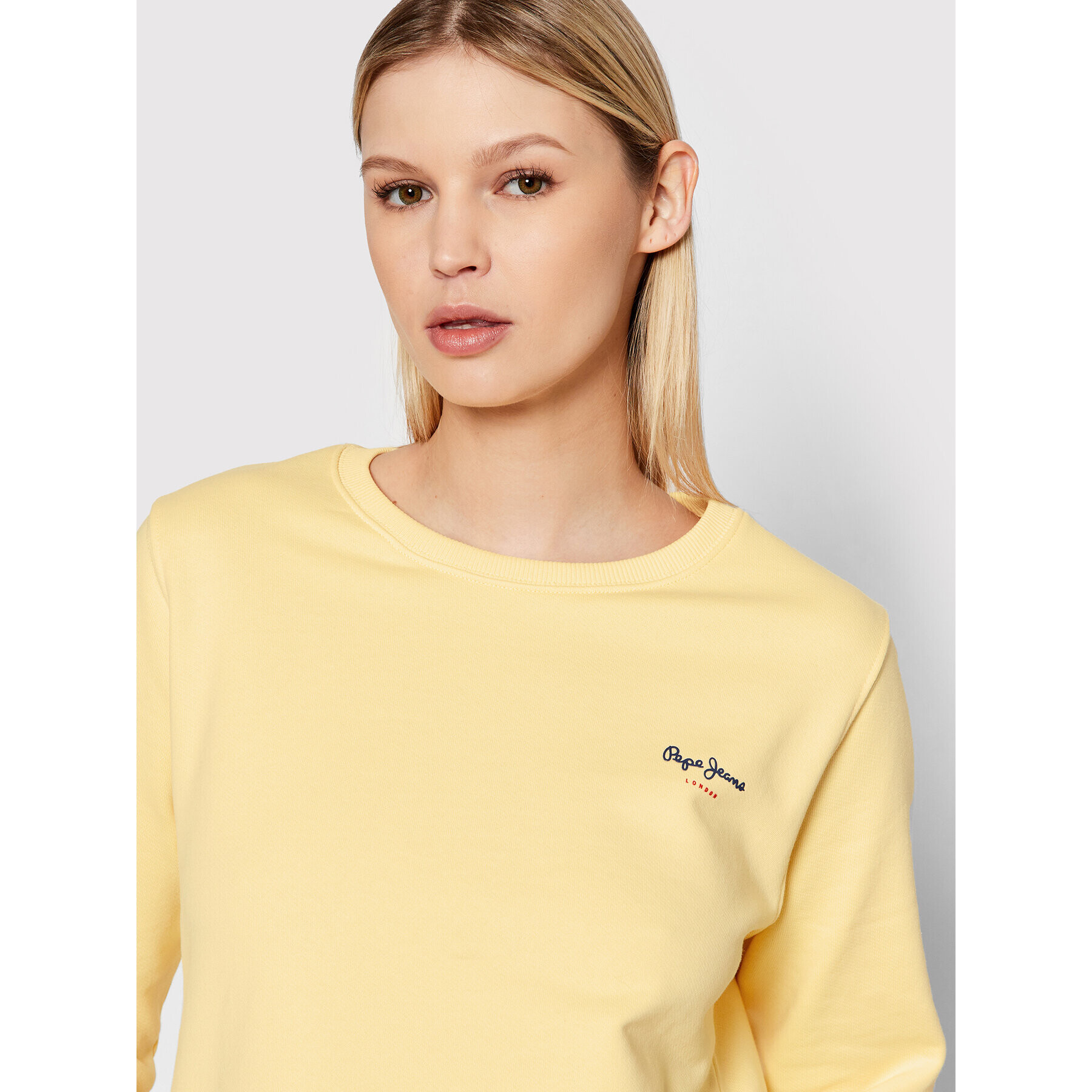 Pepe Jeans Суитшърт Calista PL581189 Жълт Regular Fit - Pepit.bg