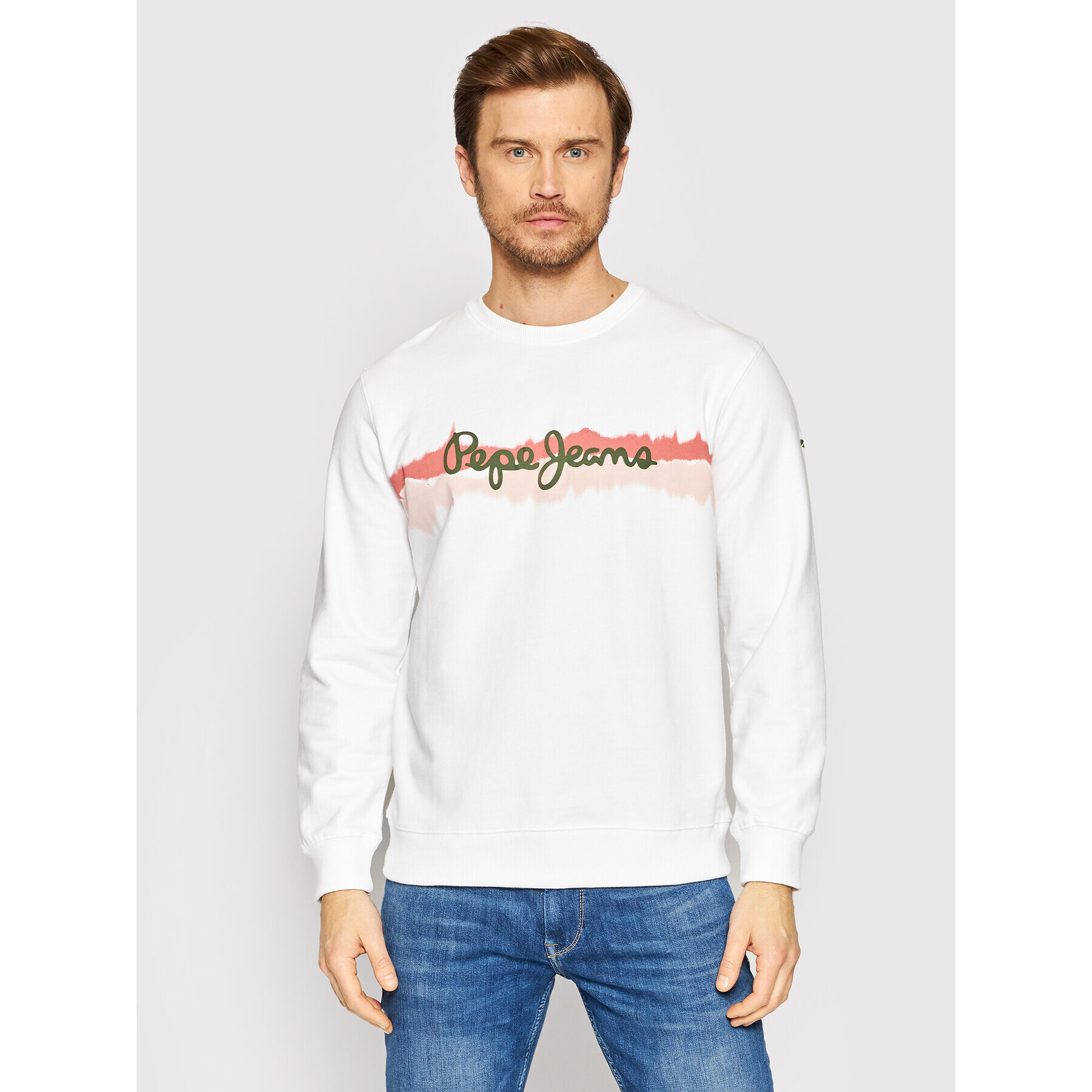 Pepe Jeans Суитшърт Donte PM582187 Бял Regular Fit - Pepit.bg