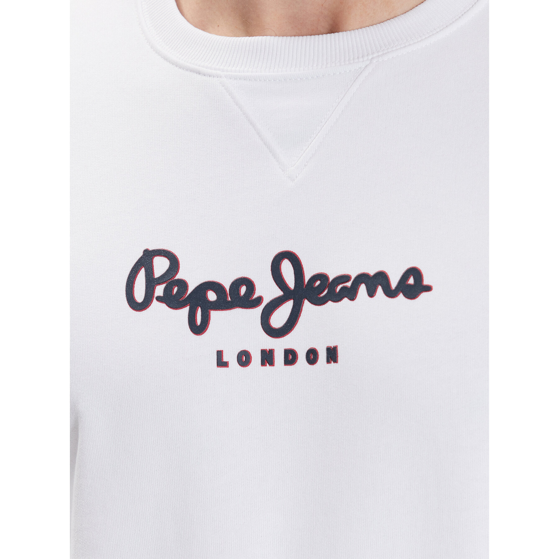 Pepe Jeans Суитшърт Edward Crew PM582380 Бял Regular Fit - Pepit.bg