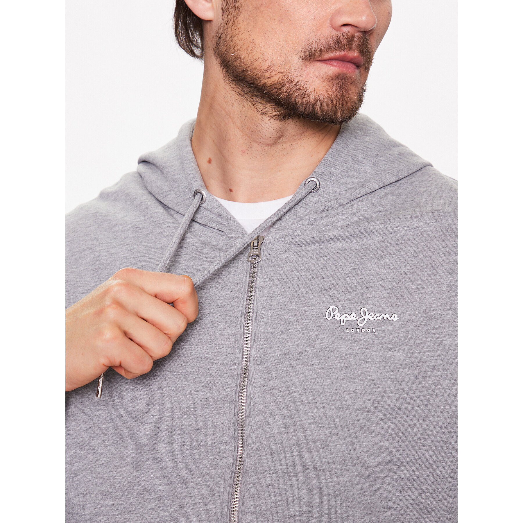 Pepe Jeans Суитшърт Edward Zip PM582382 Сив Regular Fit - Pepit.bg