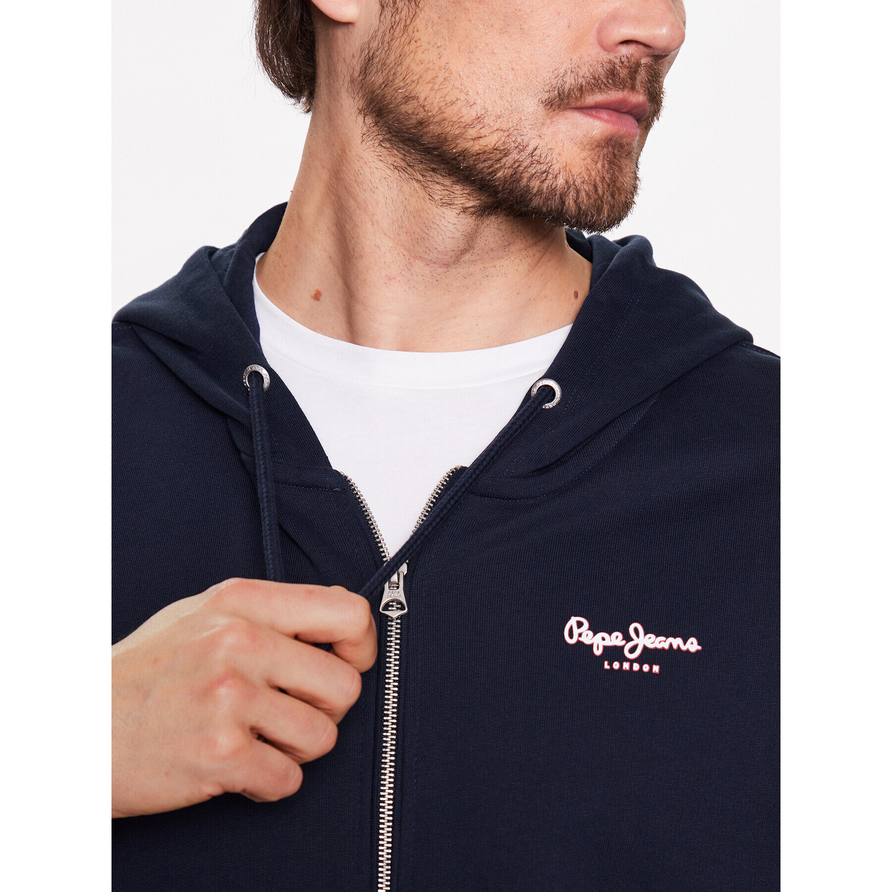 Pepe Jeans Суитшърт Edward Zip PM582382 Тъмносин Regular Fit - Pepit.bg