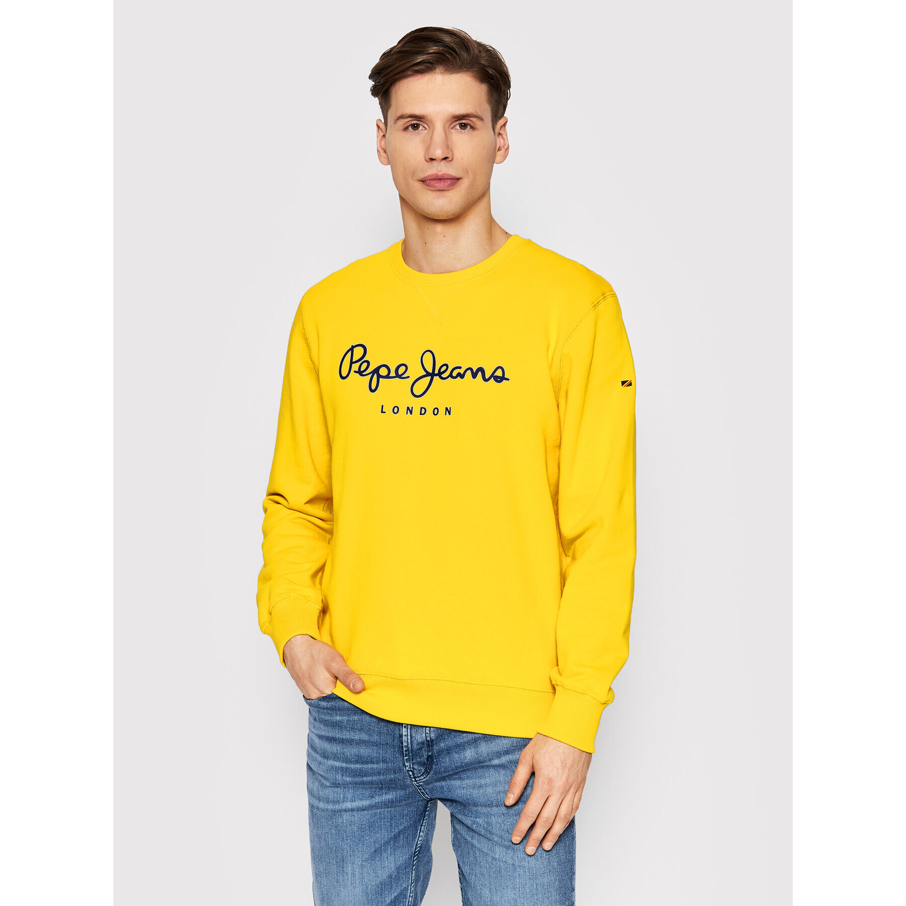 Pepe Jeans Суитшърт George Crew PM582090 Жълт Regular Fit - Pepit.bg