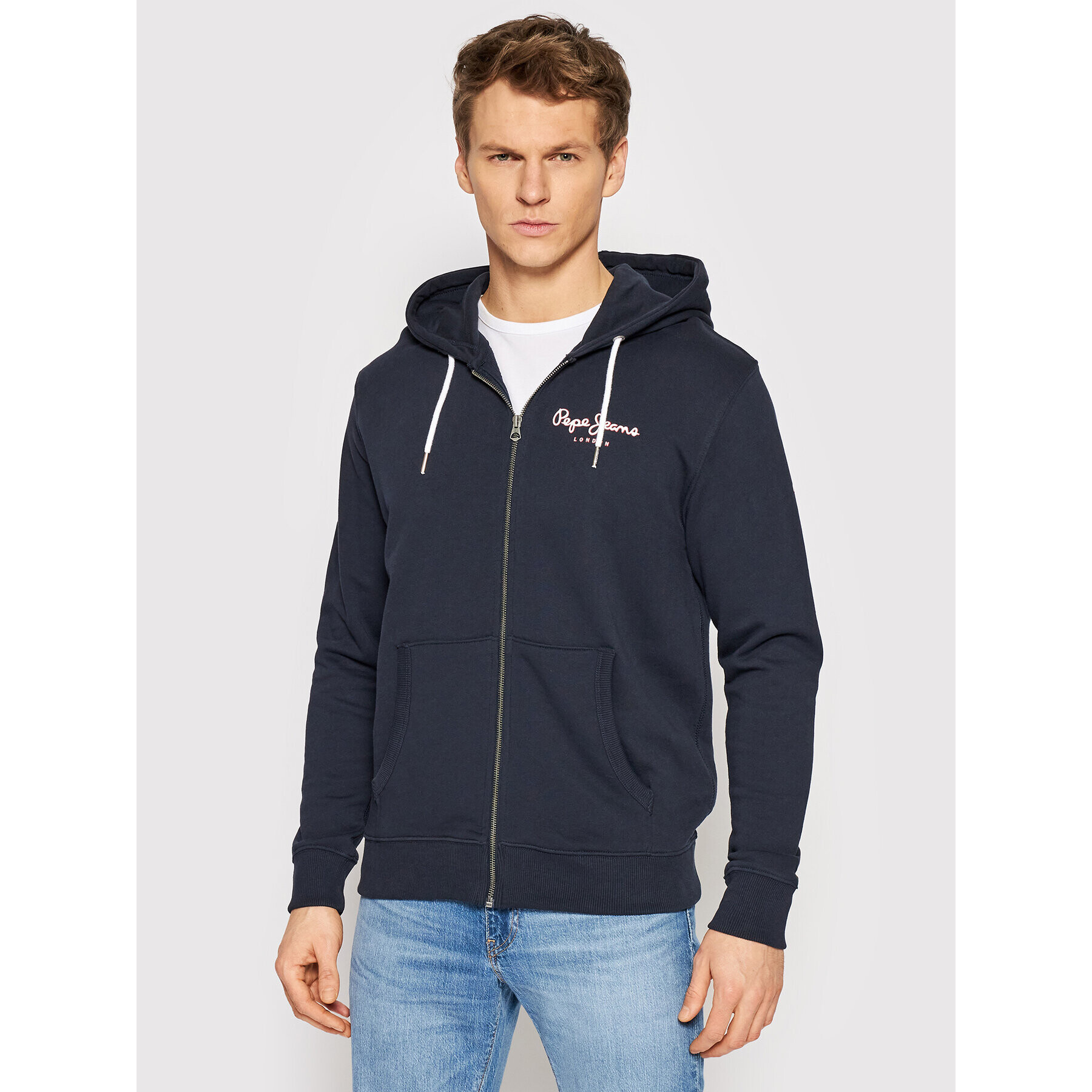 Pepe Jeans Суитшърт George Zip PM582189 Тъмносин Regular Fit - Pepit.bg