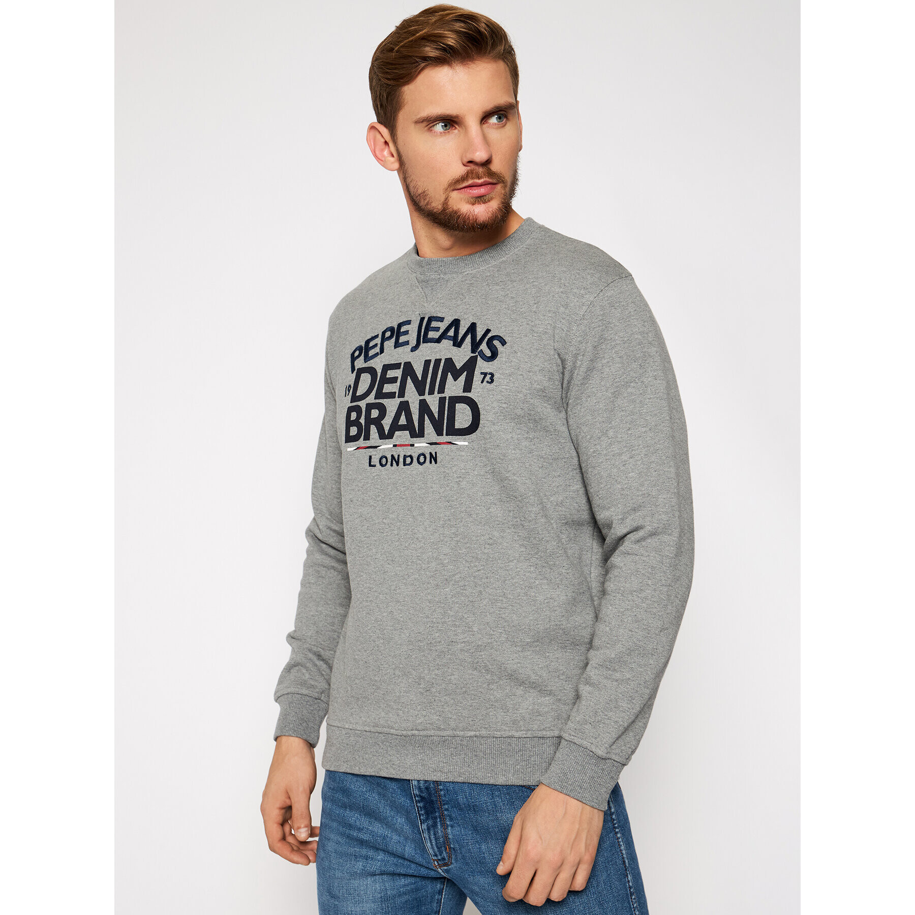 Pepe Jeans Суитшърт Harrison PM581843 Сив Regular Fit - Pepit.bg