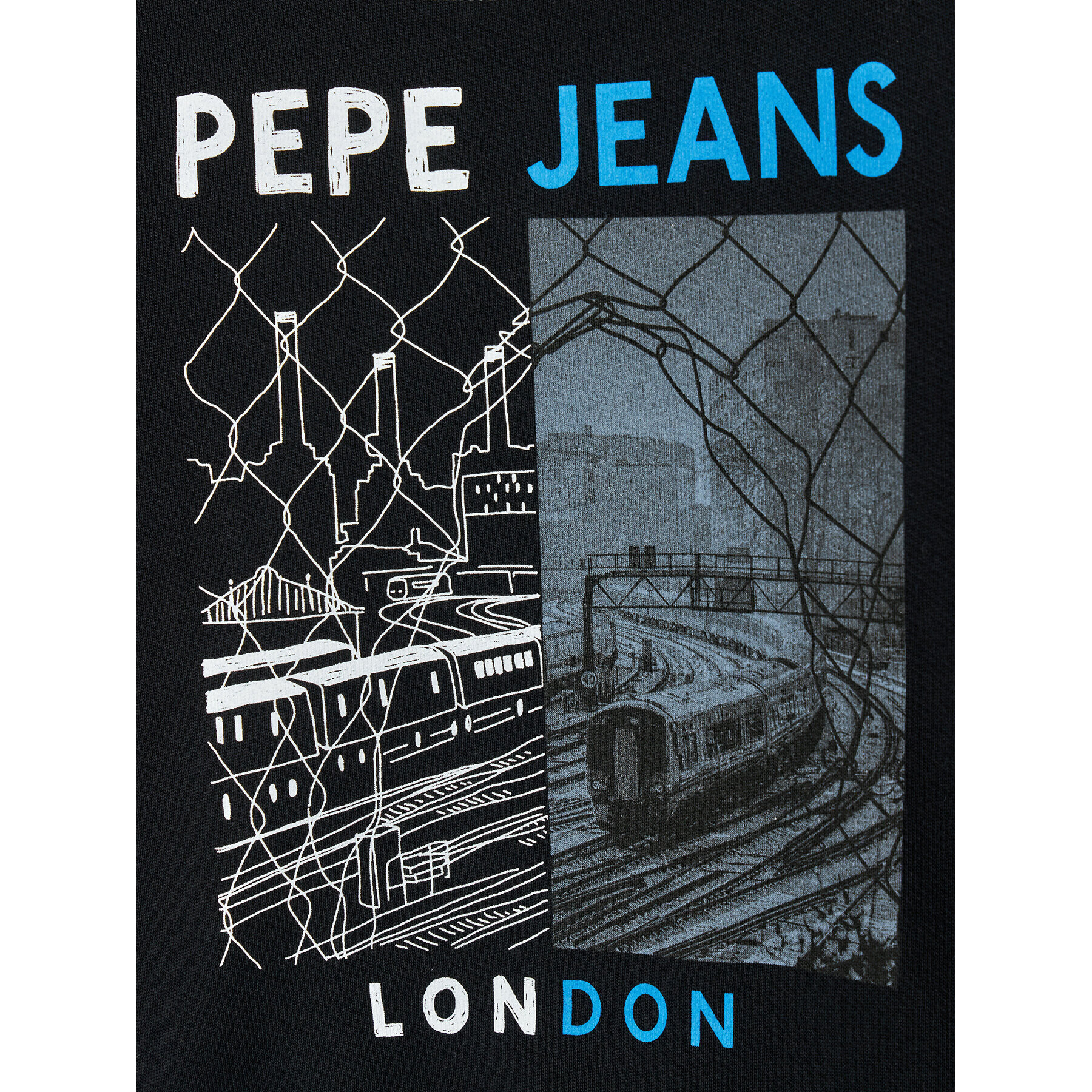 Pepe Jeans Суитшърт Jonas PB581357 Черен Regular Fit - Pepit.bg