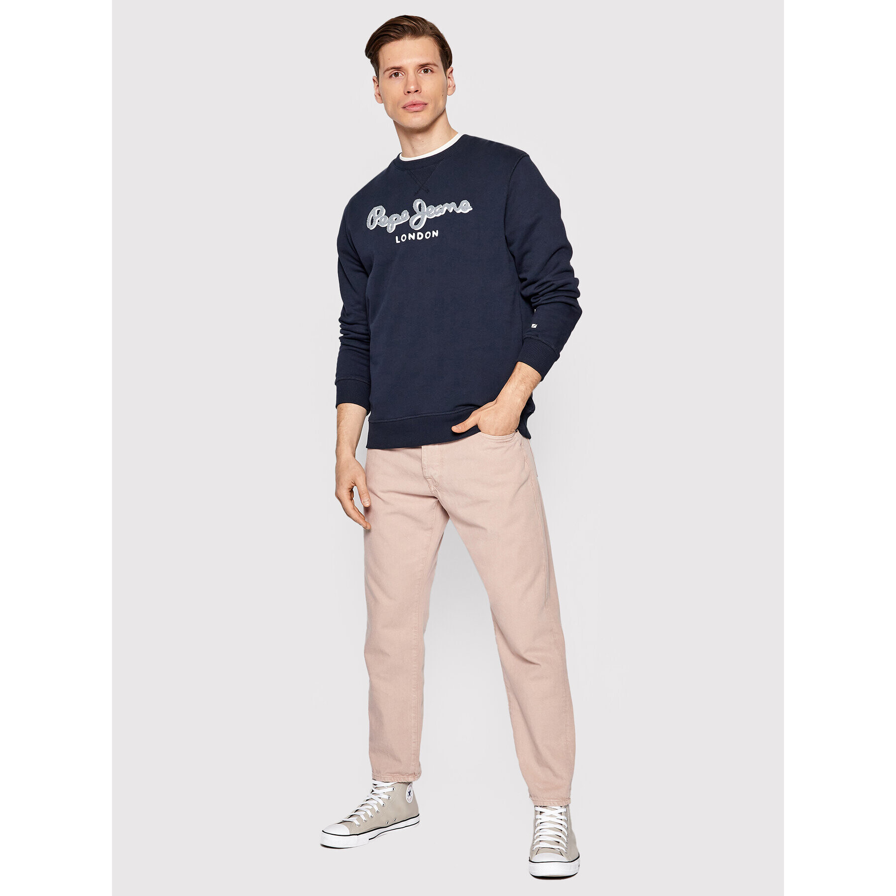 Pepe Jeans Суитшърт Lamont PM582225 Тъмносин Regular Fit - Pepit.bg