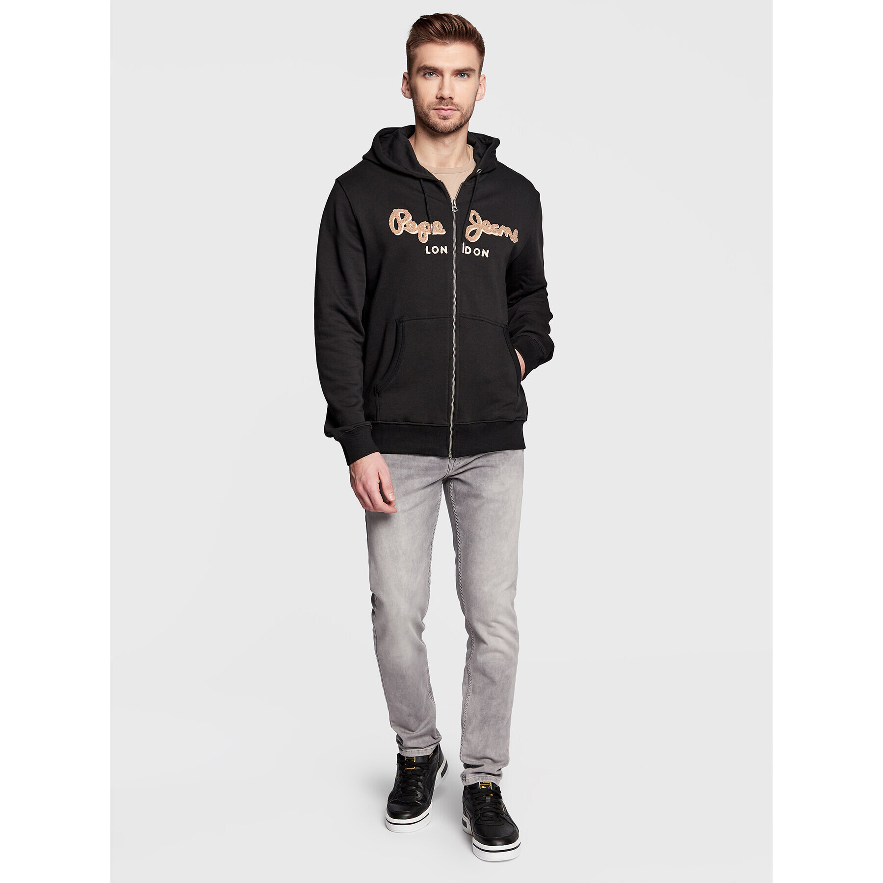 Pepe Jeans Суитшърт Lamont PM582244 Черен Regular Fit - Pepit.bg