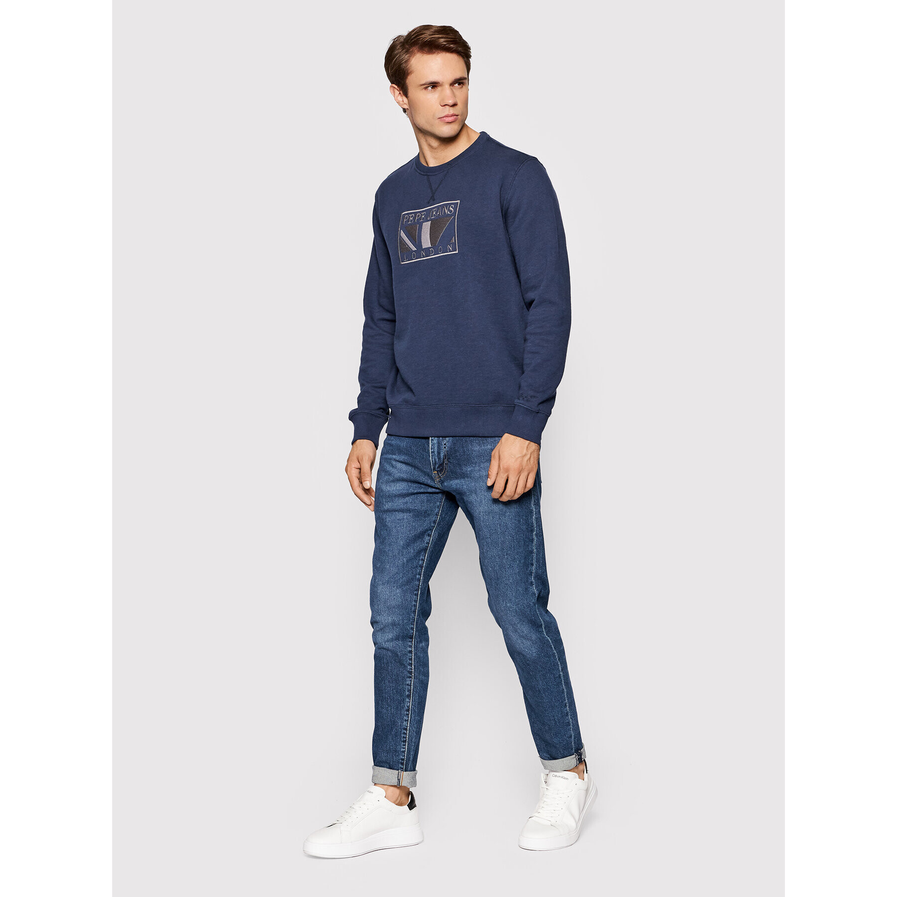 Pepe Jeans Суитшърт Liam PM582053 Тъмносин Regular Fit - Pepit.bg