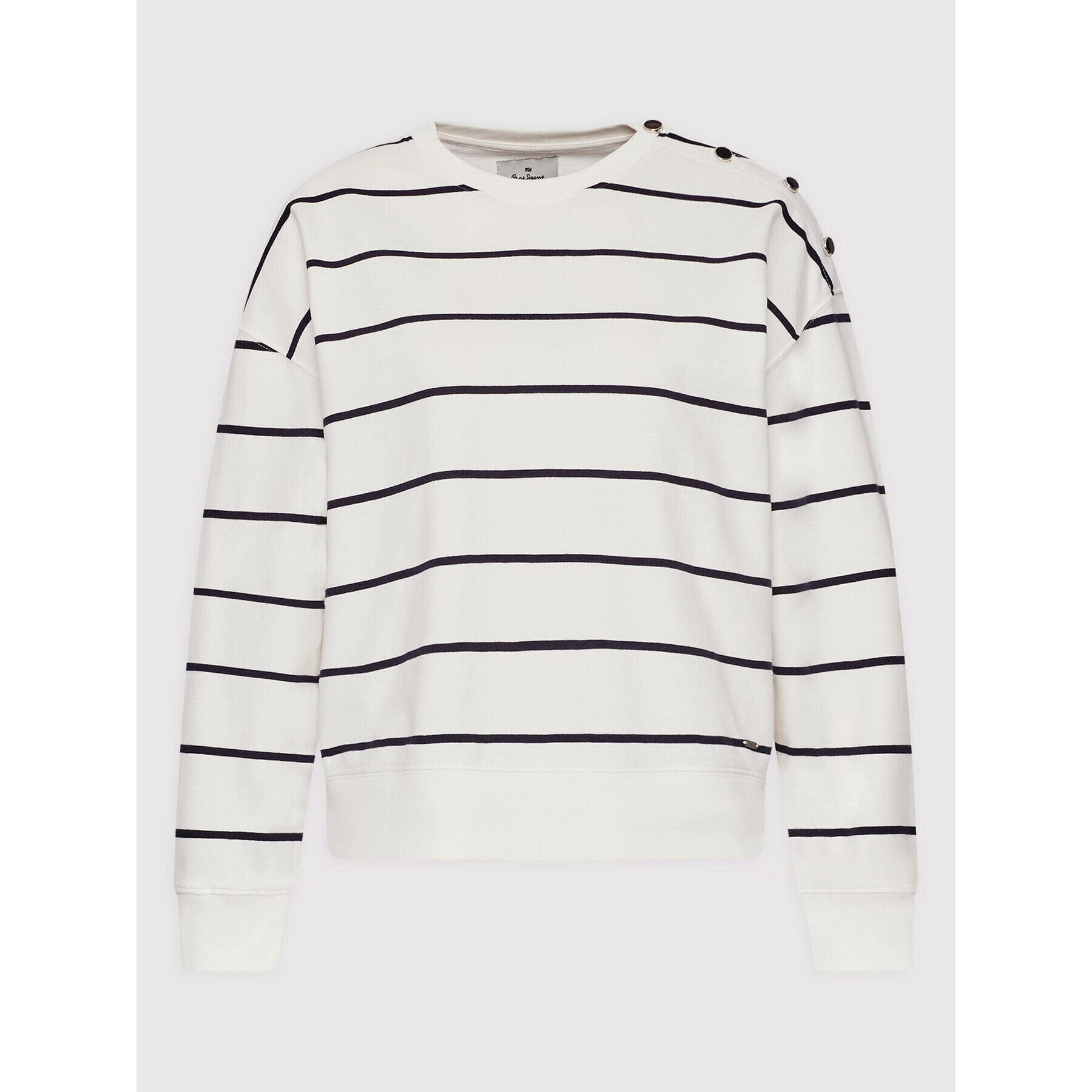Pepe Jeans Суитшърт Luffs PL581234 Бял Regular Fit - Pepit.bg