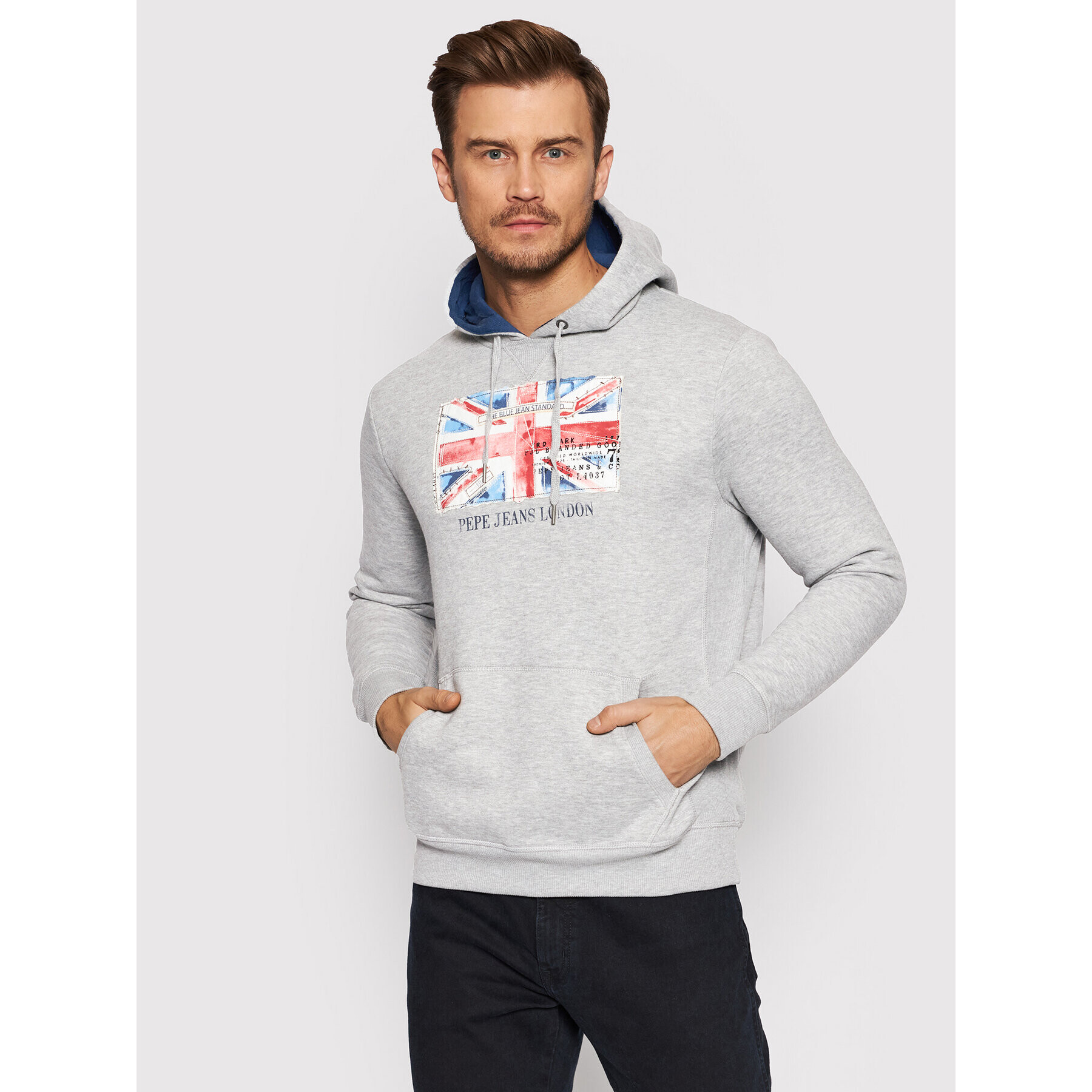 Pepe Jeans Суитшърт Mario PM581905 Сив Regular Fit - Pepit.bg