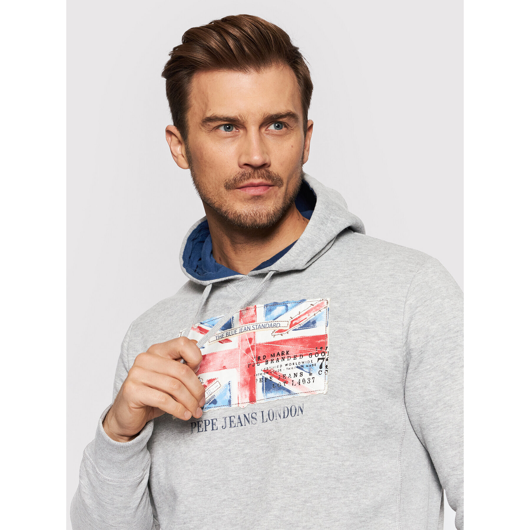 Pepe Jeans Суитшърт Mario PM581905 Сив Regular Fit - Pepit.bg