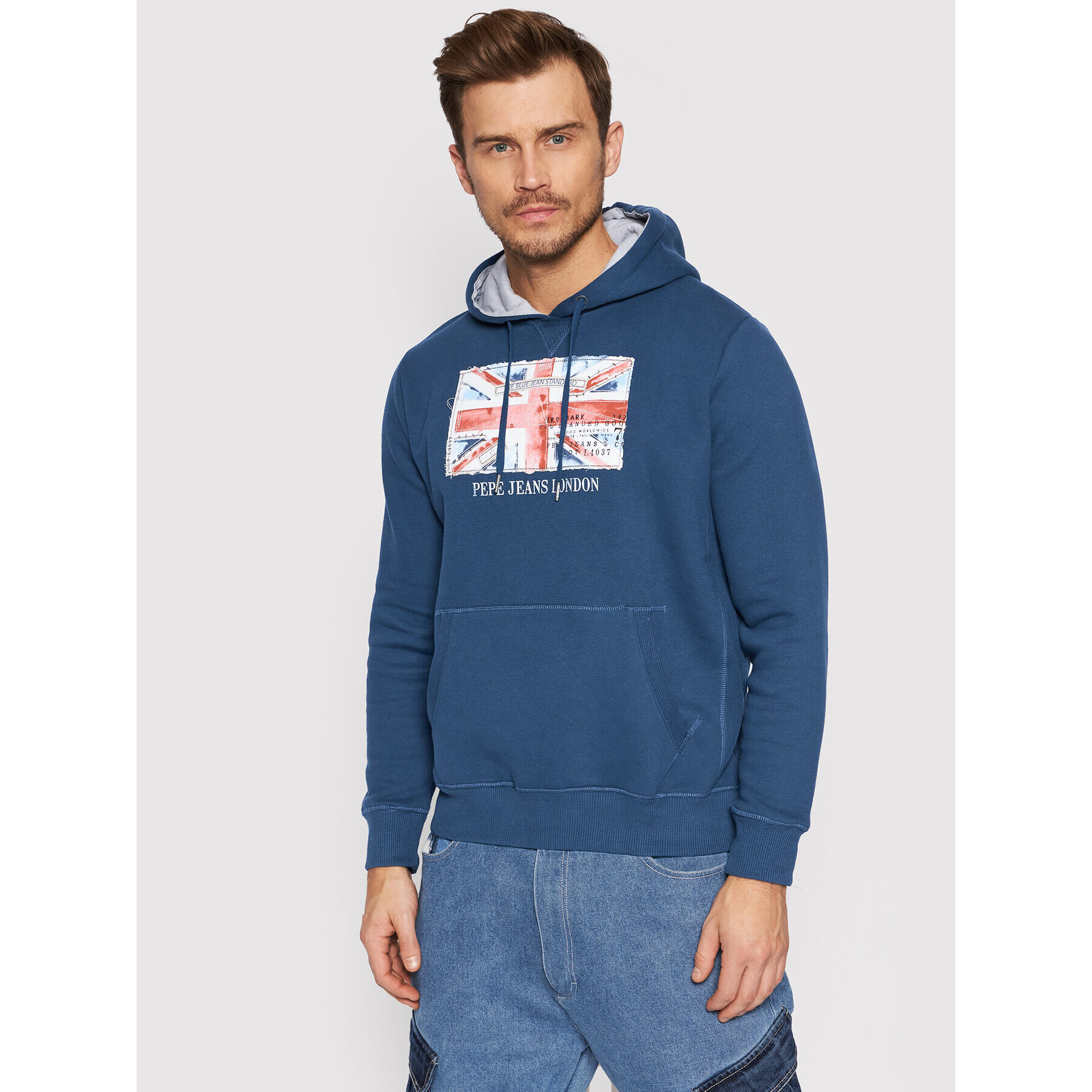 Pepe Jeans Суитшърт Mario Ro PM581905 Тъмносин Regular Fit - Pepit.bg