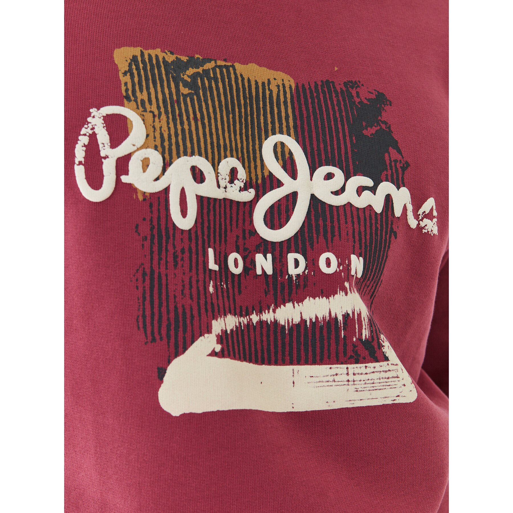 Pepe Jeans Суитшърт Melbourne Sweat PM582483 Бордо Regular Fit - Pepit.bg