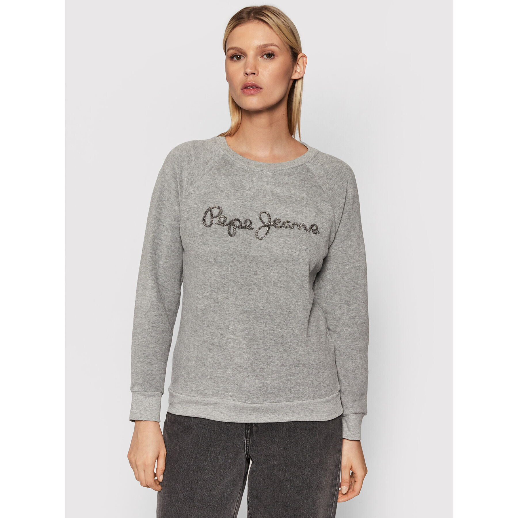 Pepe Jeans Суитшърт Nana PL581128 Сив Regular Fit - Pepit.bg