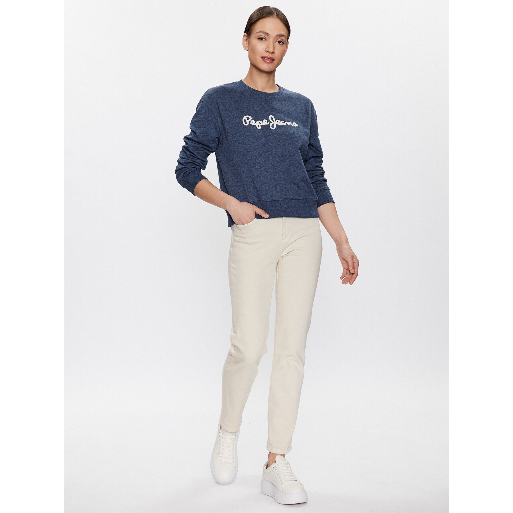 Pepe Jeans Суитшърт Nanettes PL581347 Тъмносин Regular Fit - Pepit.bg