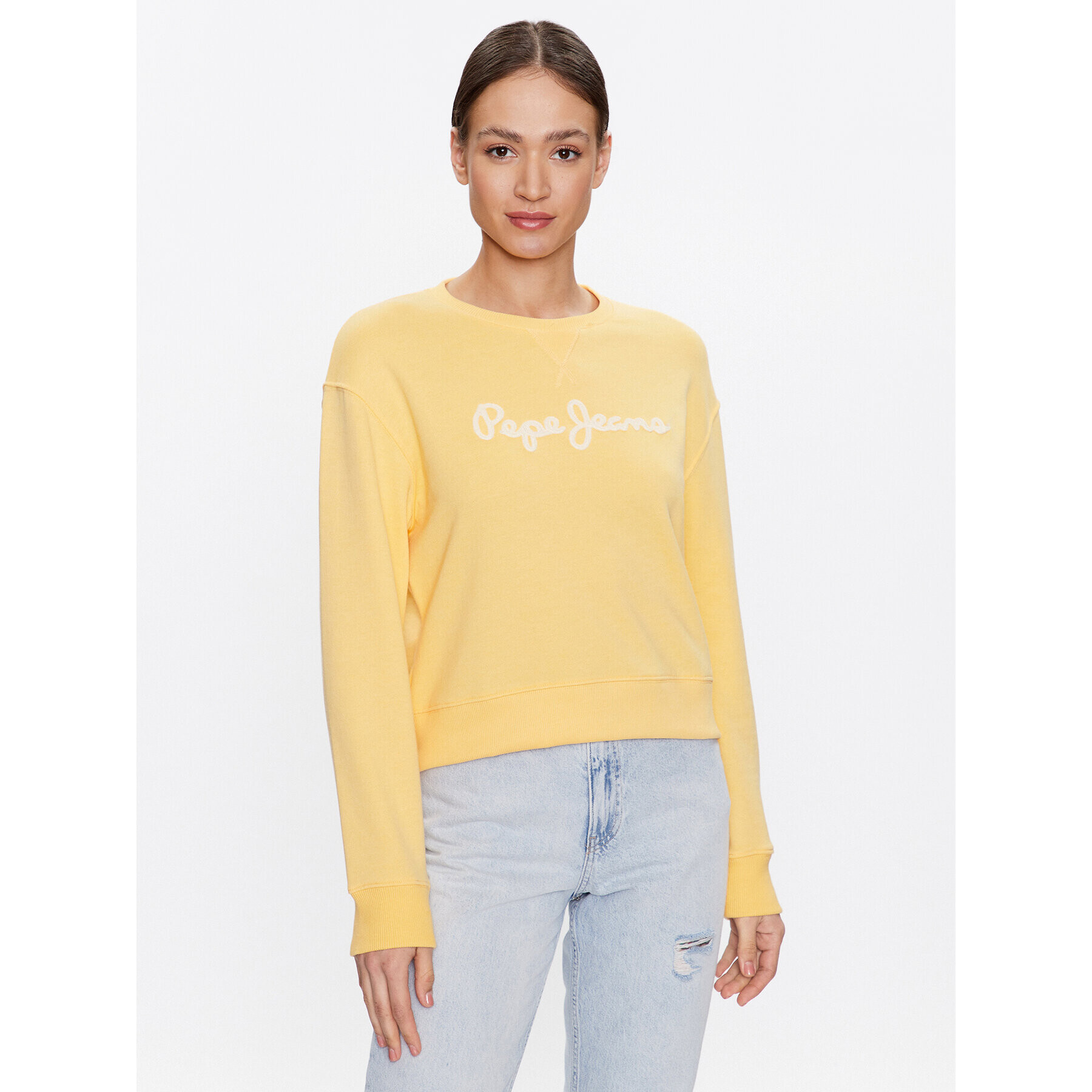 Pepe Jeans Суитшърт Nanettes PL581347 Жълт Regular Fit - Pepit.bg