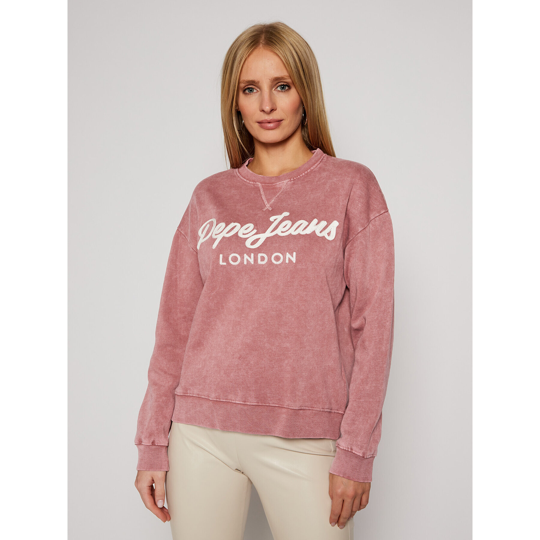 Pepe Jeans Суитшърт Nora PL581009 Розов Regular Fit - Pepit.bg