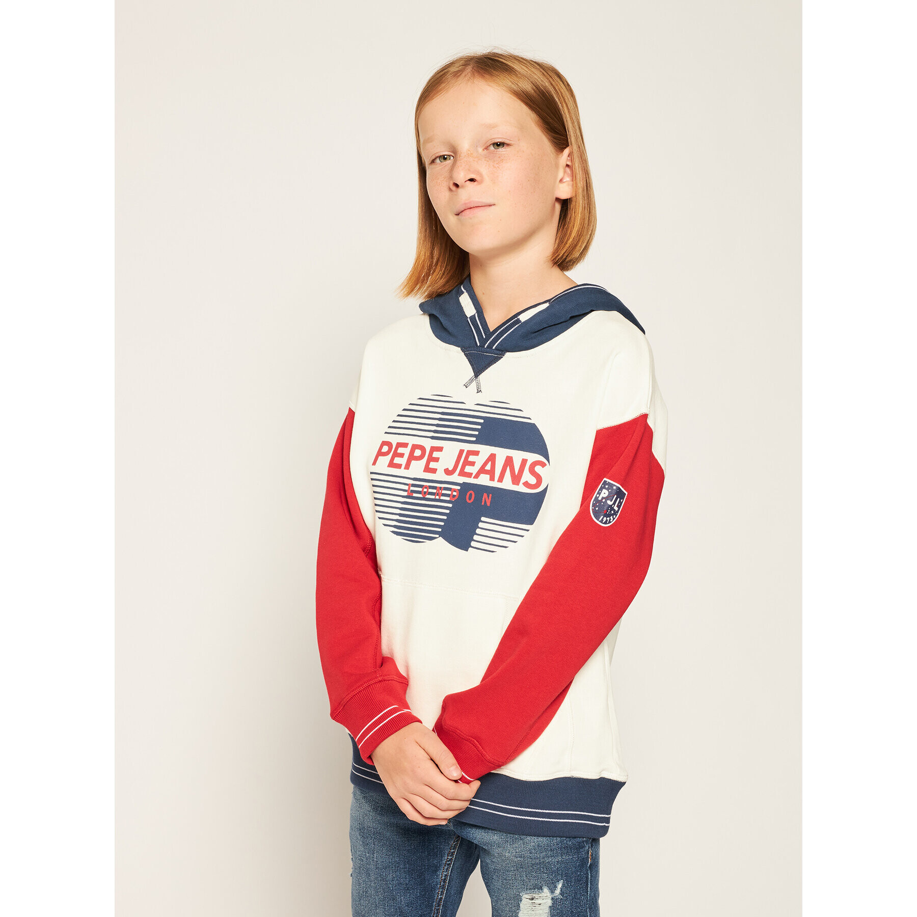 Pepe Jeans Суитшърт PB581071 Бял Regular Fit - Pepit.bg