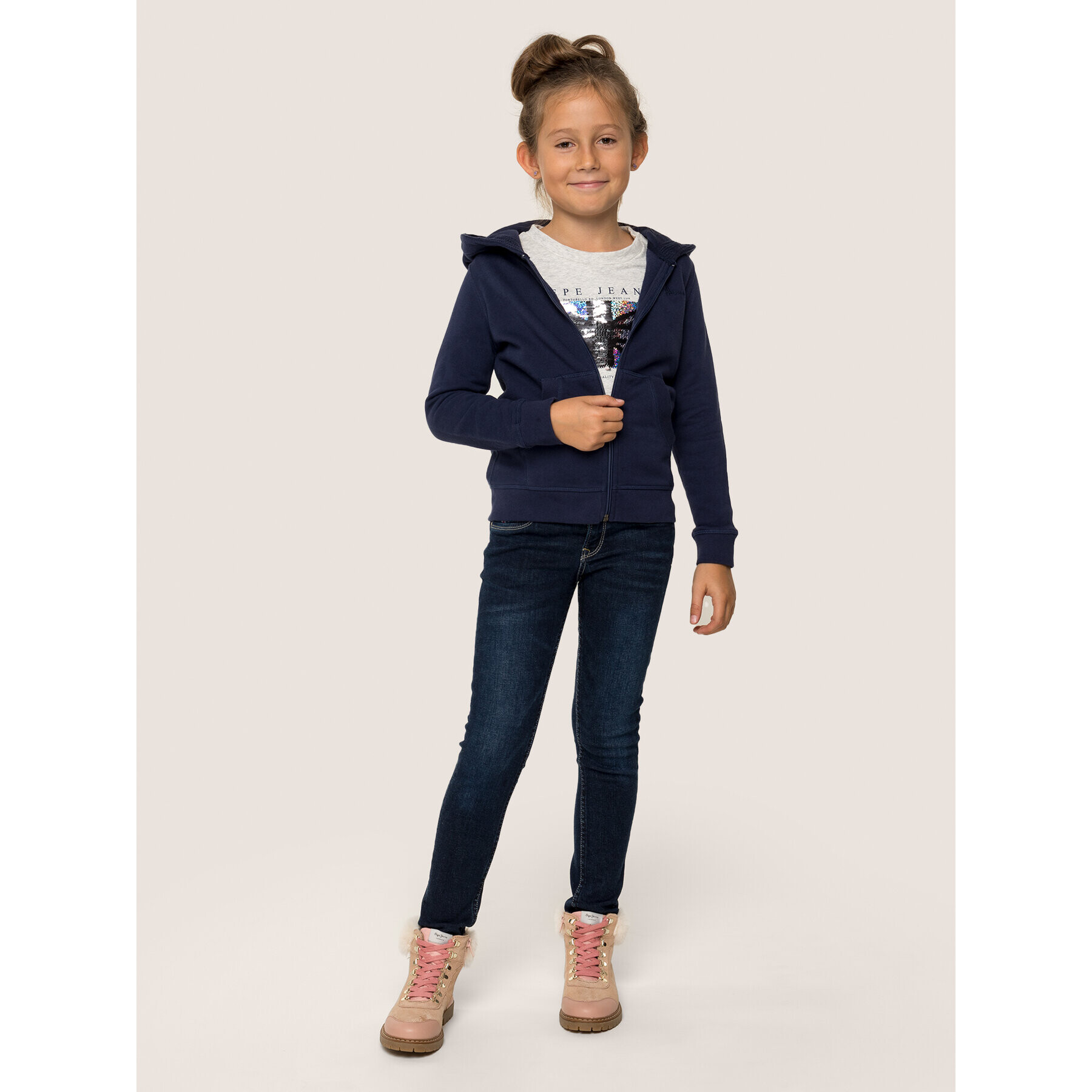 Pepe Jeans Суитшърт PG580755 Тъмносин Regular Fit - Pepit.bg