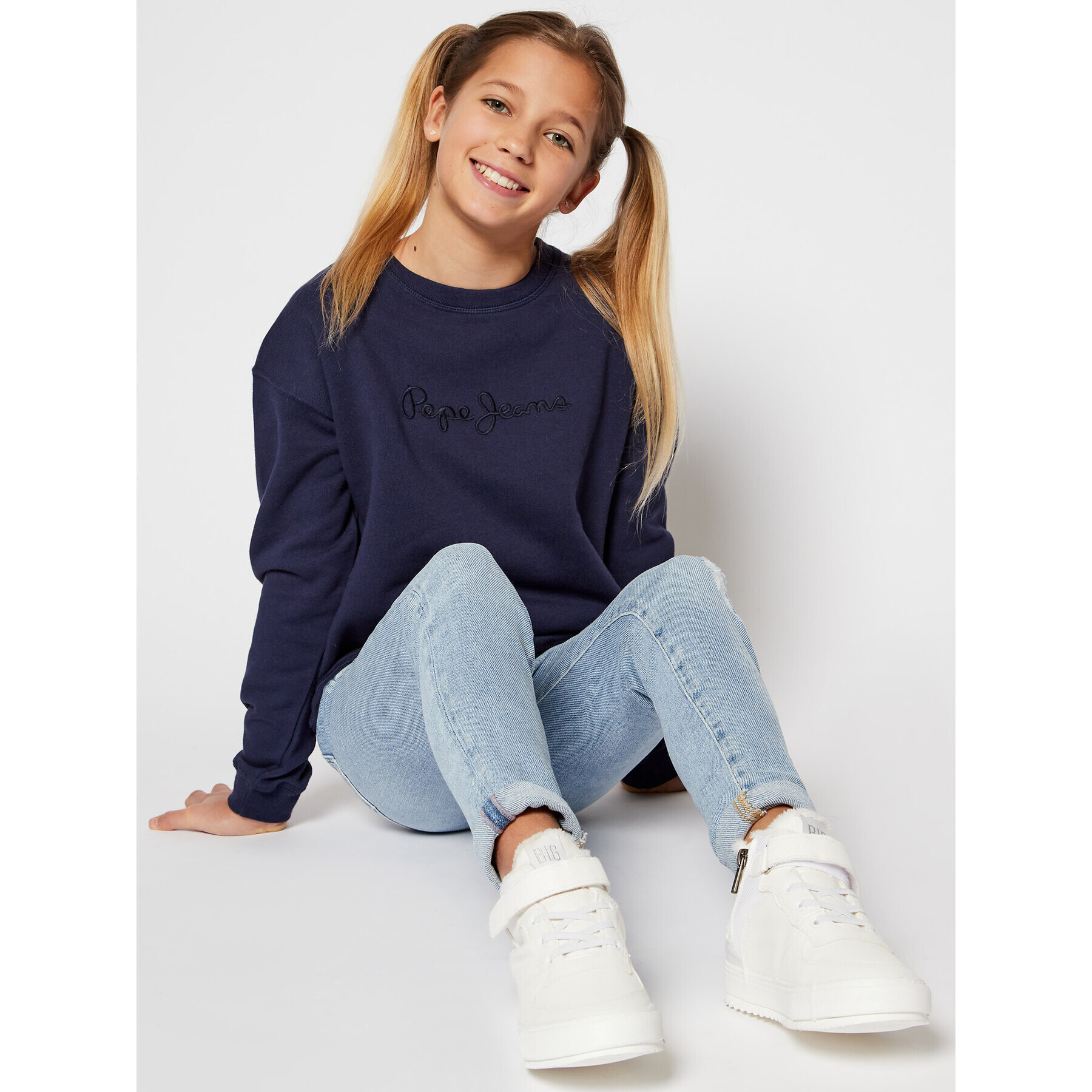 Pepe Jeans Суитшърт PG580756 Тъмносин Regular Fit - Pepit.bg