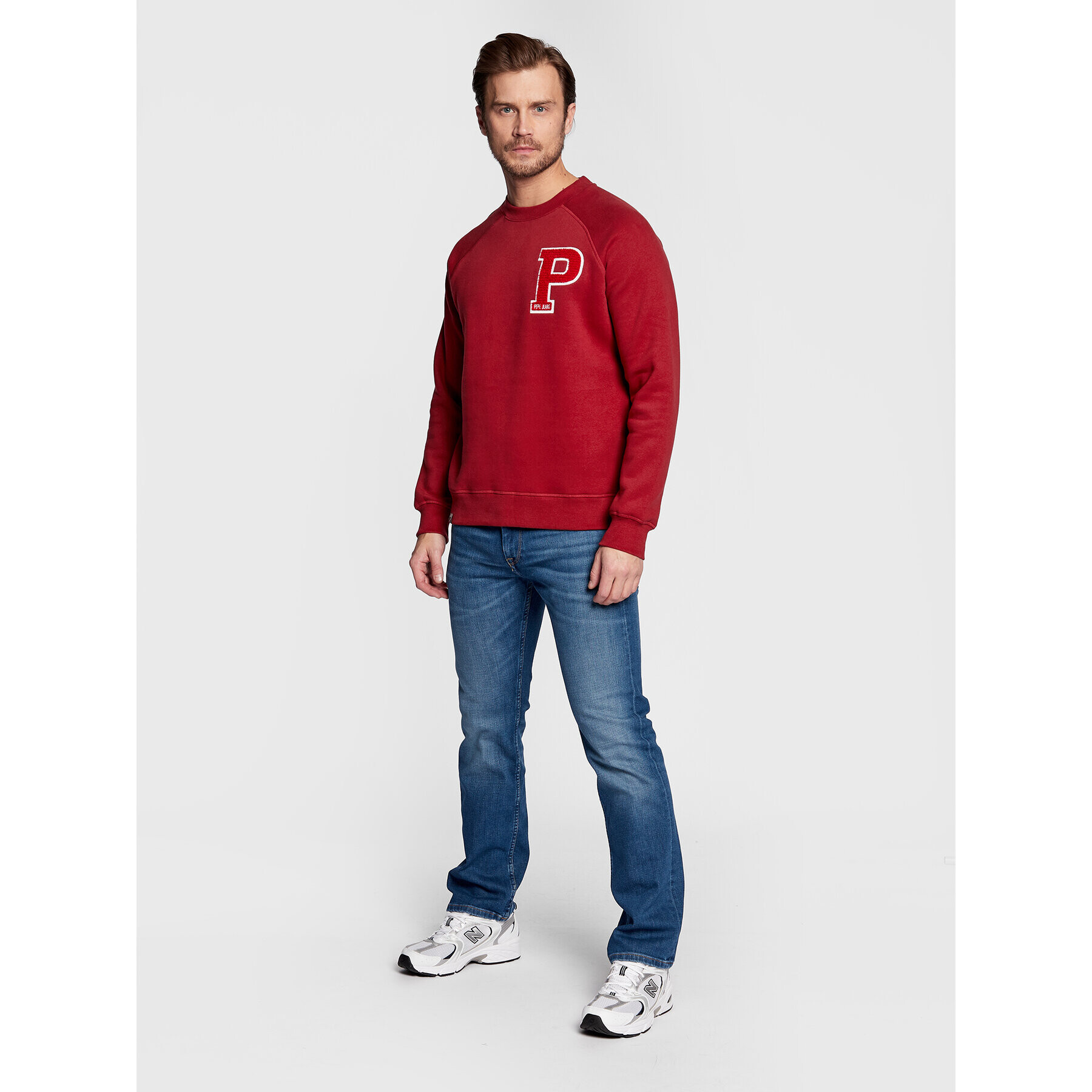 Pepe Jeans Суитшърт Pike PM582276 Бордо Regular Fit - Pepit.bg