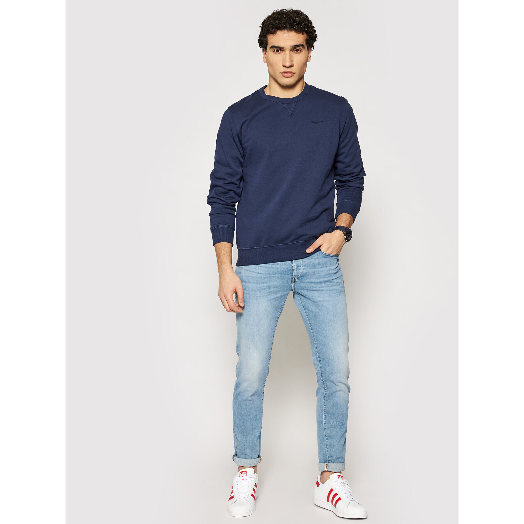 Pepe Jeans Суитшърт PM581140 Тъмносин Regular Fit - Pepit.bg