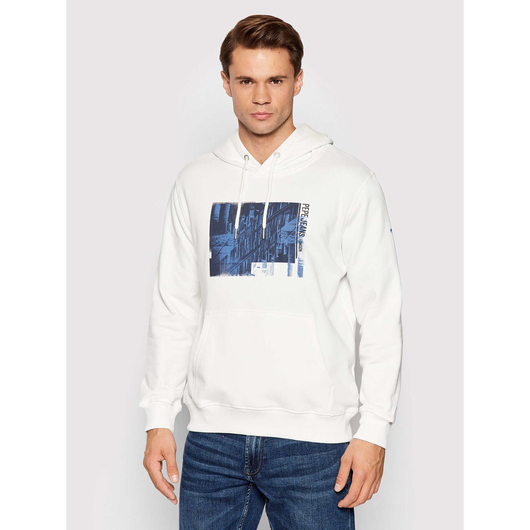 Pepe Jeans Суитшърт PM582227 Бял Regular Fit - Pepit.bg