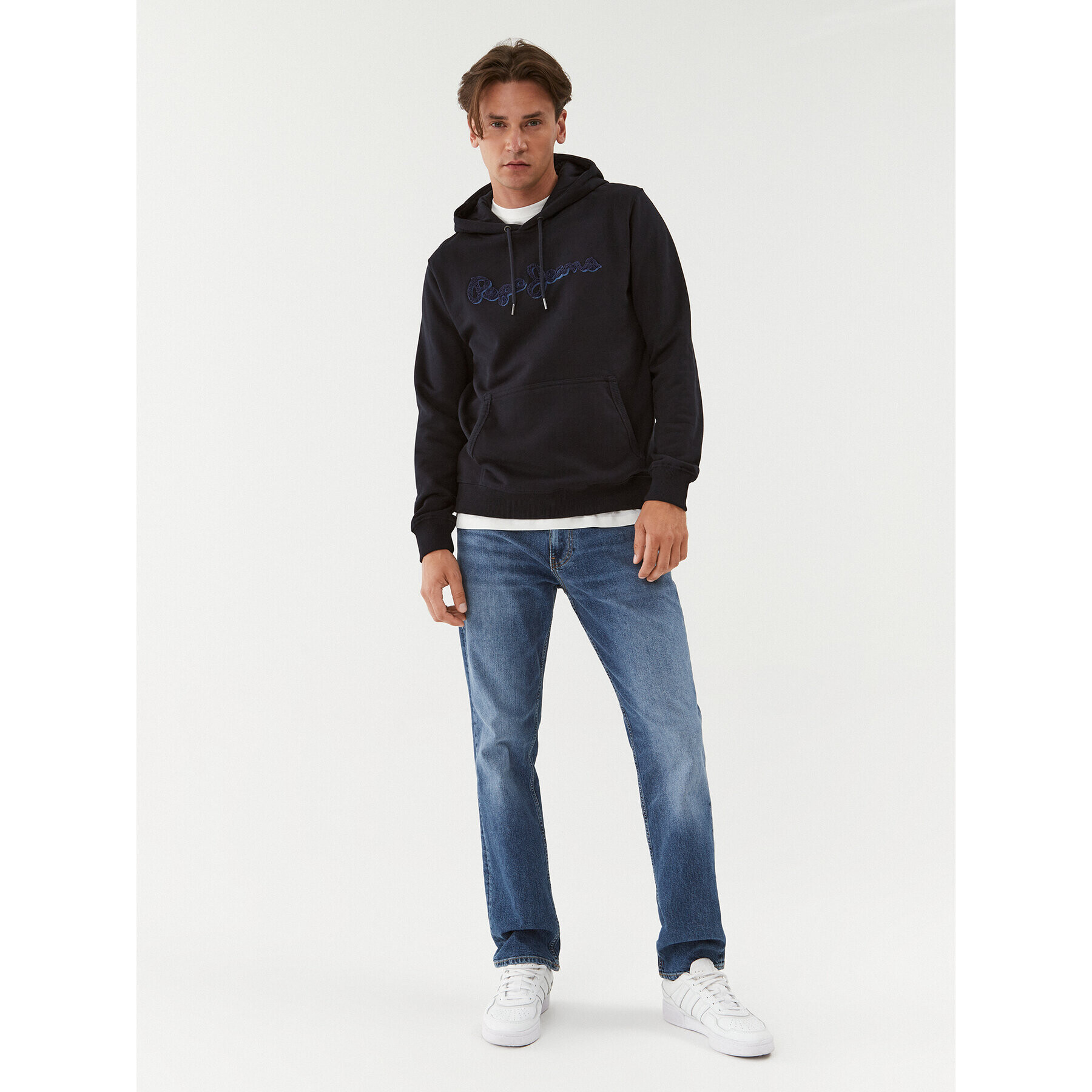 Pepe Jeans Суитшърт Ryan Hoodie PM582328 Тъмносин Regular Fit - Pepit.bg