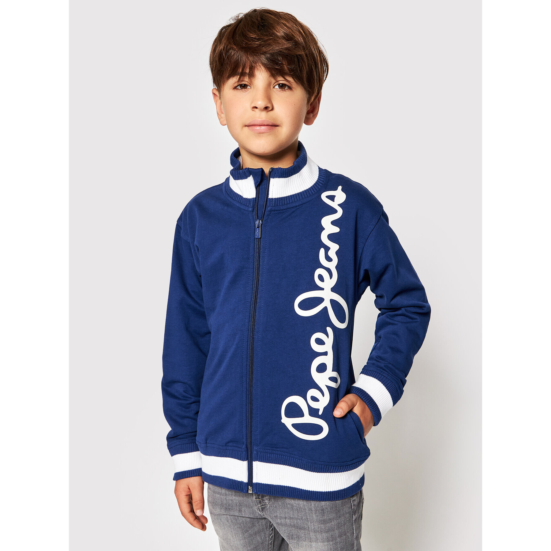 Pepe Jeans Суитшърт Scott PB581341 Тъмносин Regular Fit - Pepit.bg